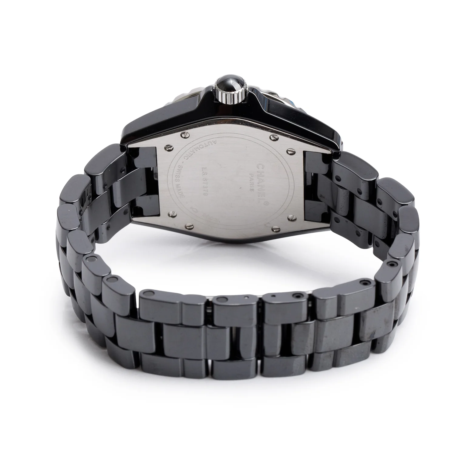 Chanel Black Ceramic J12 39 MM Automatic Watch Diamond Dial - Image 3