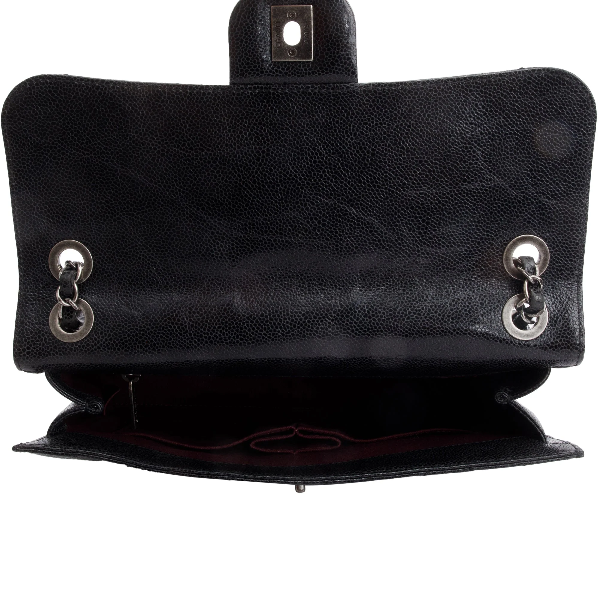 Chanel Black Glazed Caviar Leather Medium CC Crave Flap Bag w/ Box & Authenticity Card - Image 10
