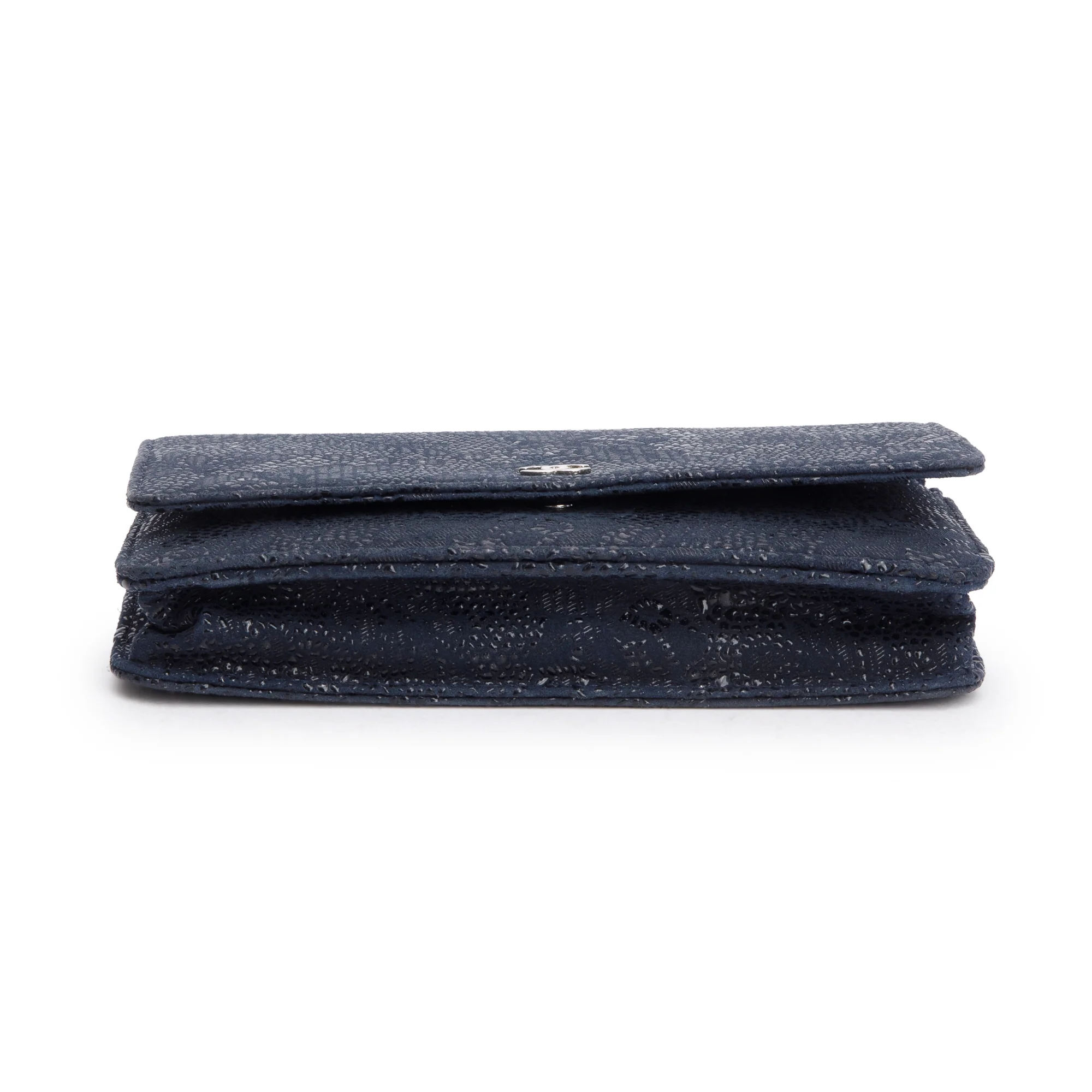 Chanel Black Lace Goatskin Classic Wallet on Chain w/ Box & Authenticity Card - Image 7