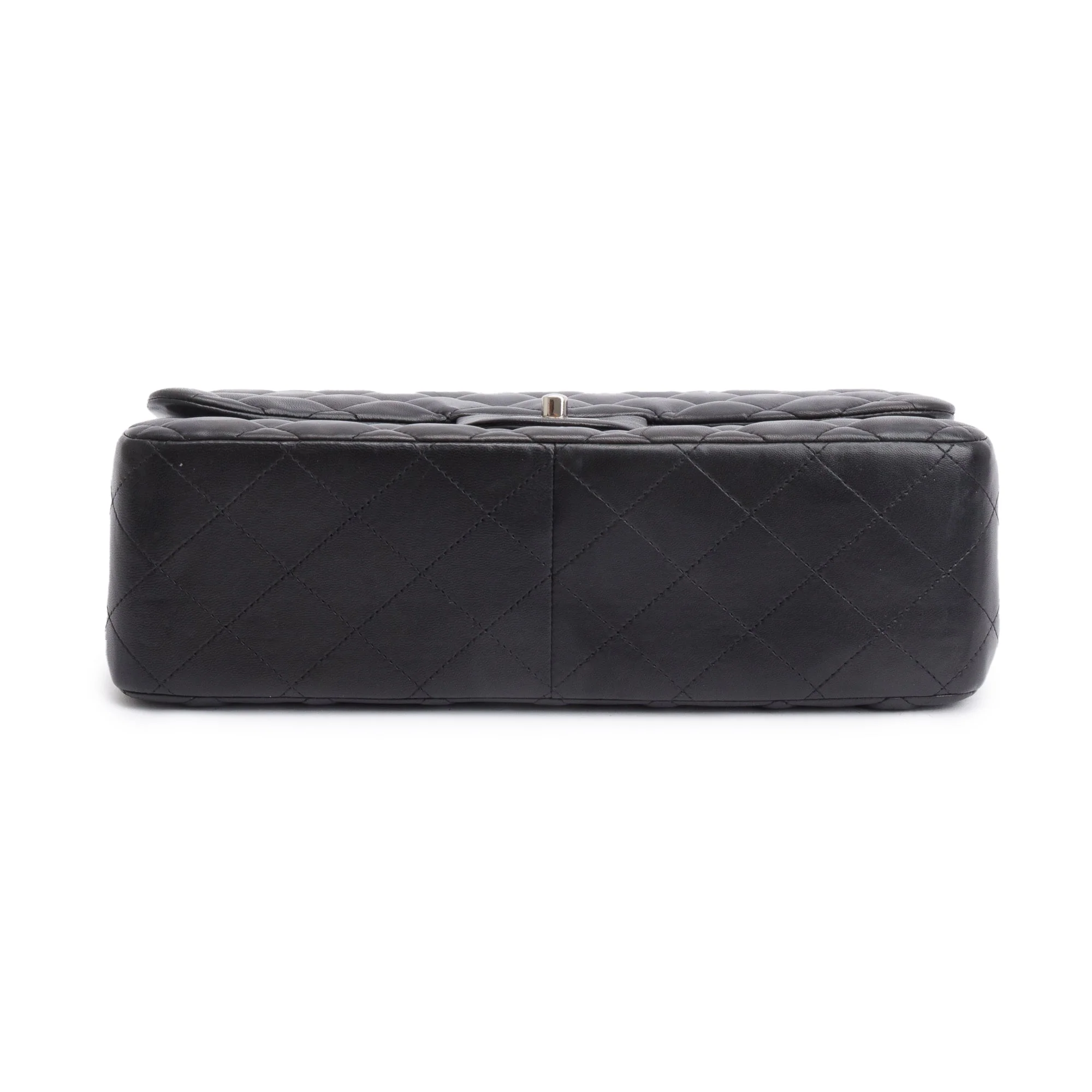 Chanel Black Lambskin Classic Jumbo Double Flap Bag - Image 6
