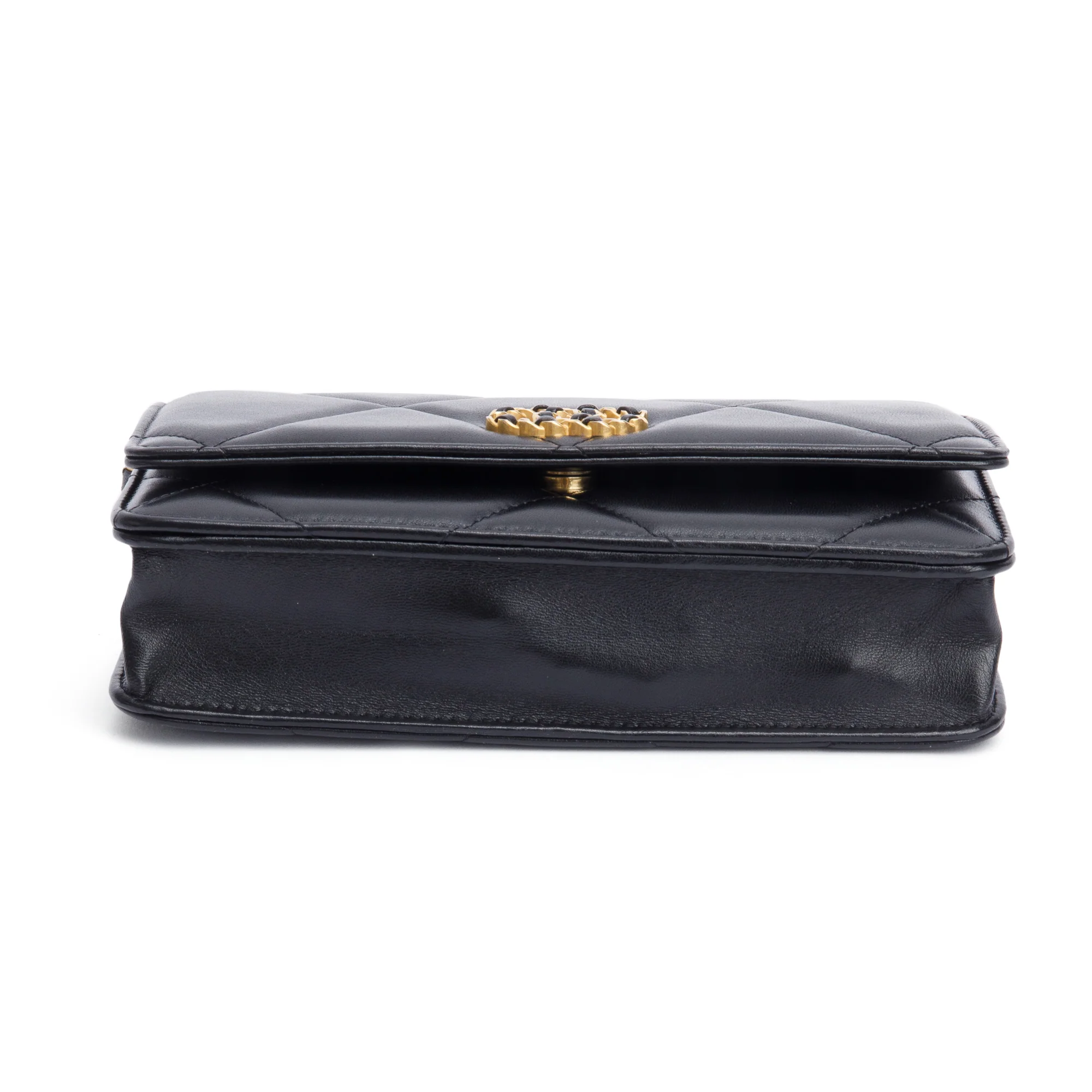 Chanel Black Lambskin Leather 19 Wallet On Chain w/ Box - Image 8