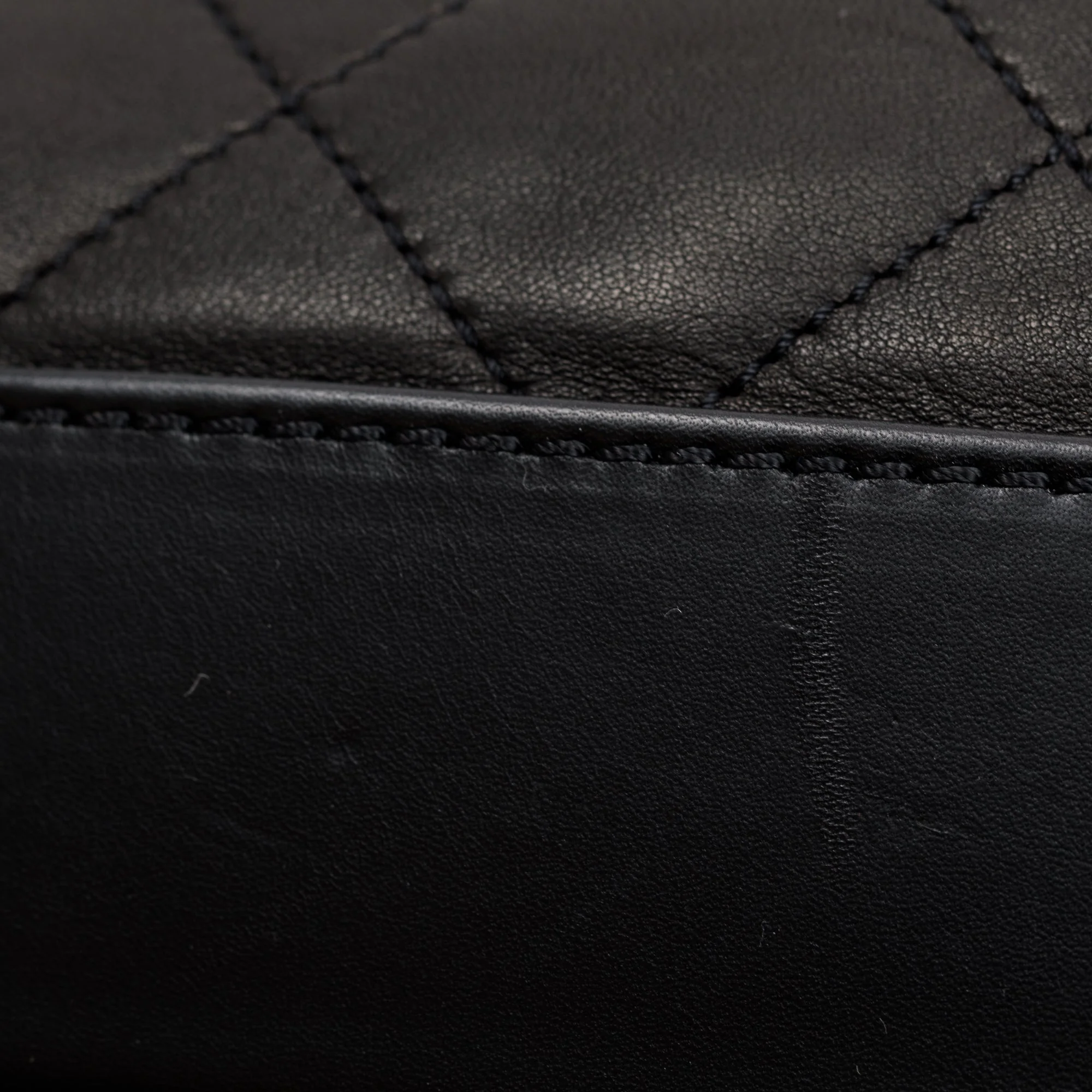 Chanel Black Lambskin Leather CC Soft Charm Tote - Image 6