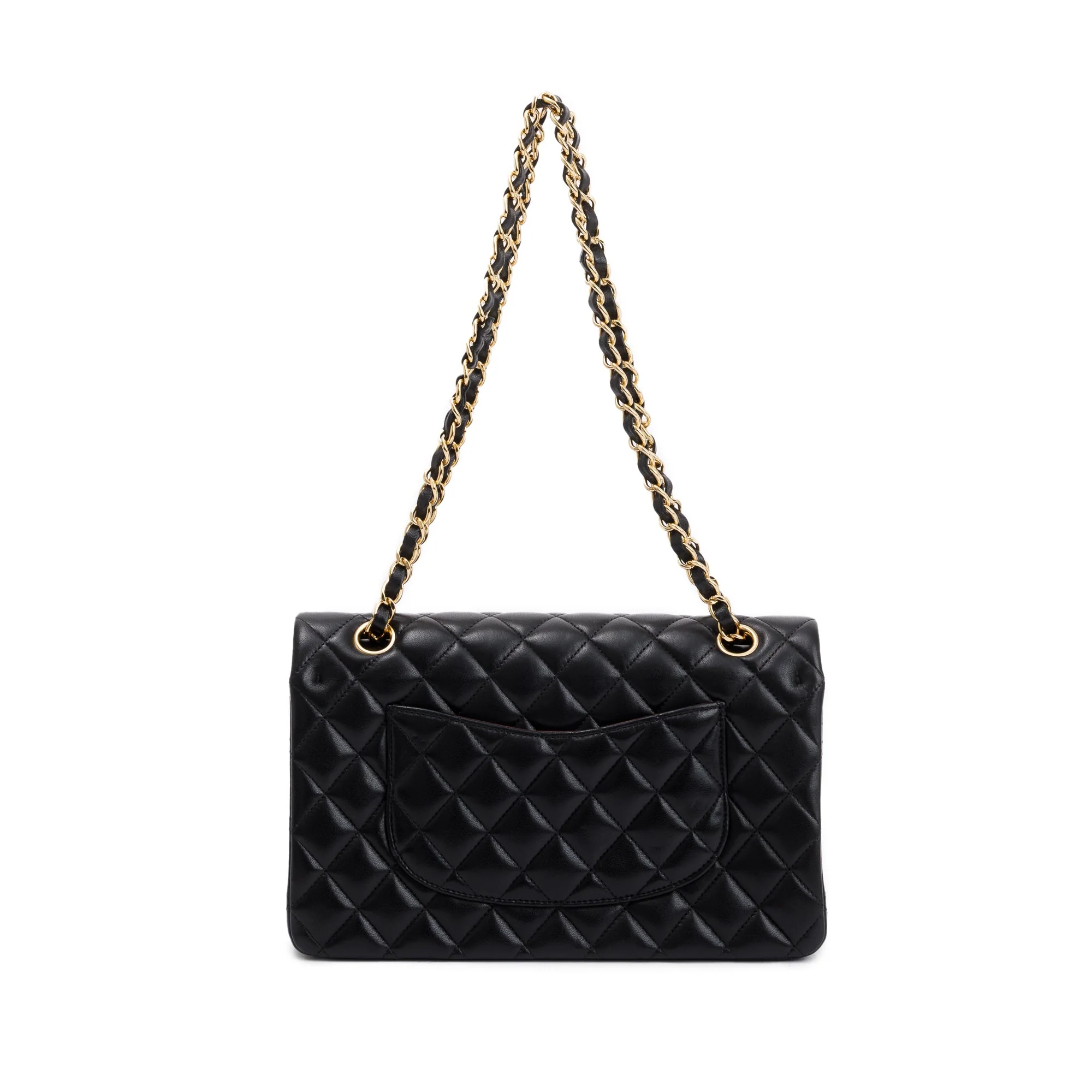 Chanel Black Lambskin Leather Classic Medium Double Flap Bag w/ Box & Authenticity Card - Image 6