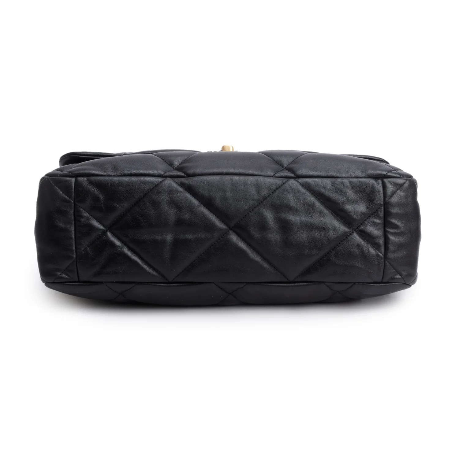 Chanel Black Lambskin Leather Maxi 19 Flap Bag - Image 6