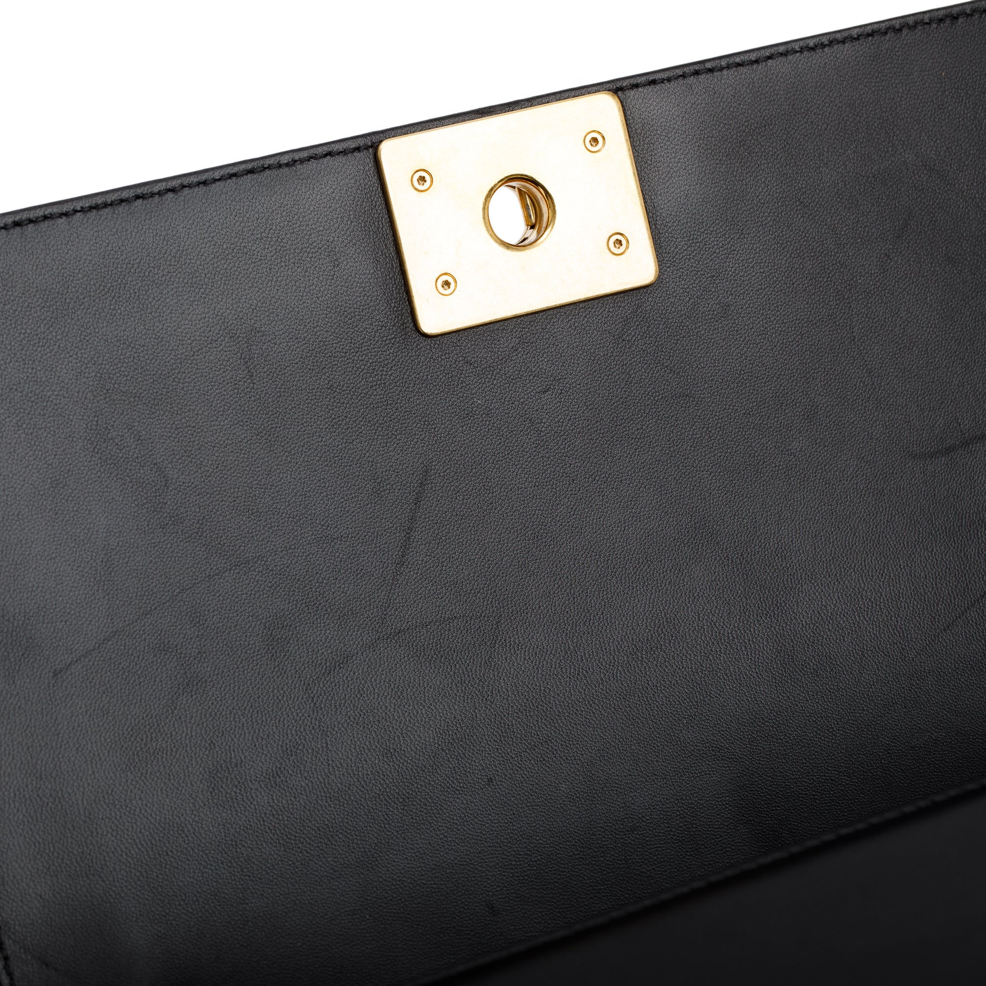 Chanel Black Lambskin Leather Medium Boy Bag w/ Box & Authenticity Card - Image 10