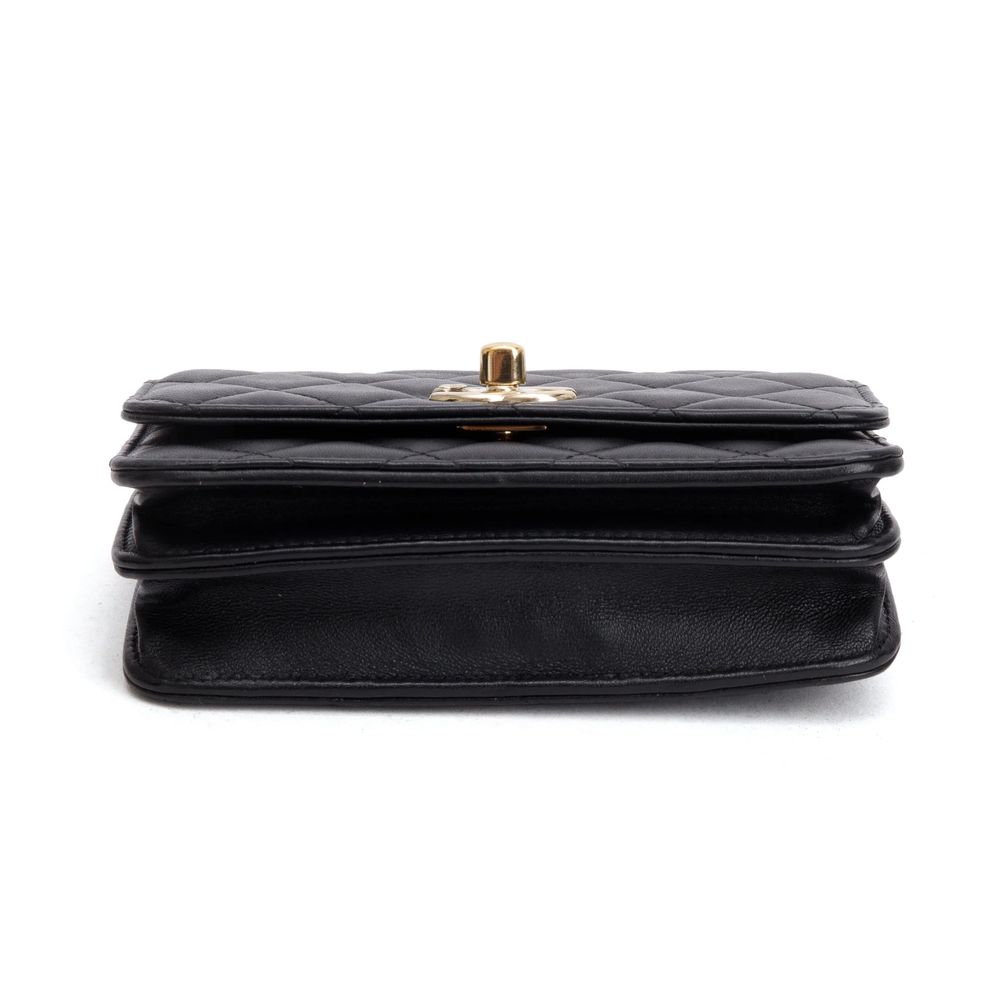 Chanel Black Lambskin Leather Mini Trendy CC Wallet on Chain - Image 7