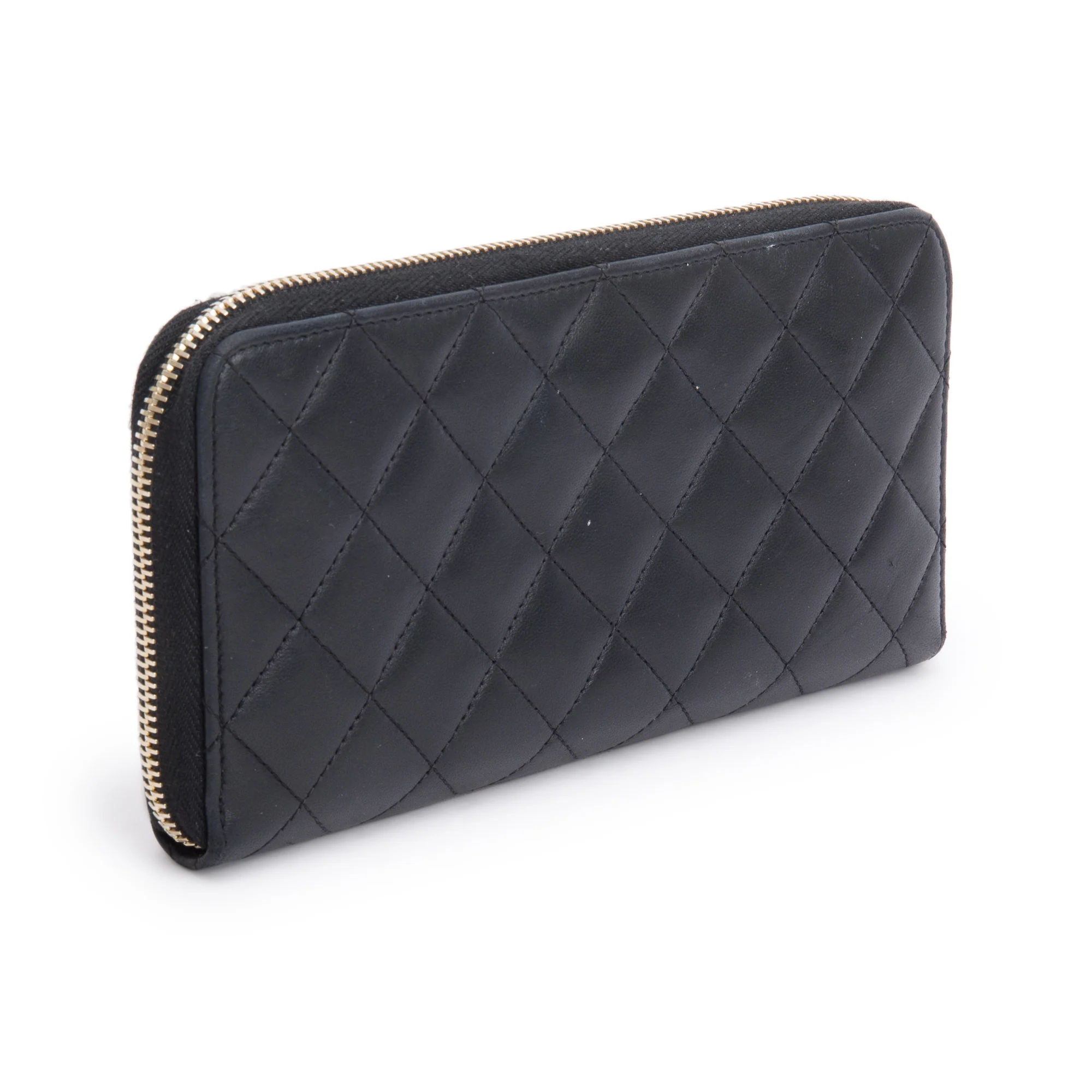 Chanel Black Lambskin Leather Trendy CC Large Gusset Zip Around Wallet w/ Box & Authenticity Card - Image 5