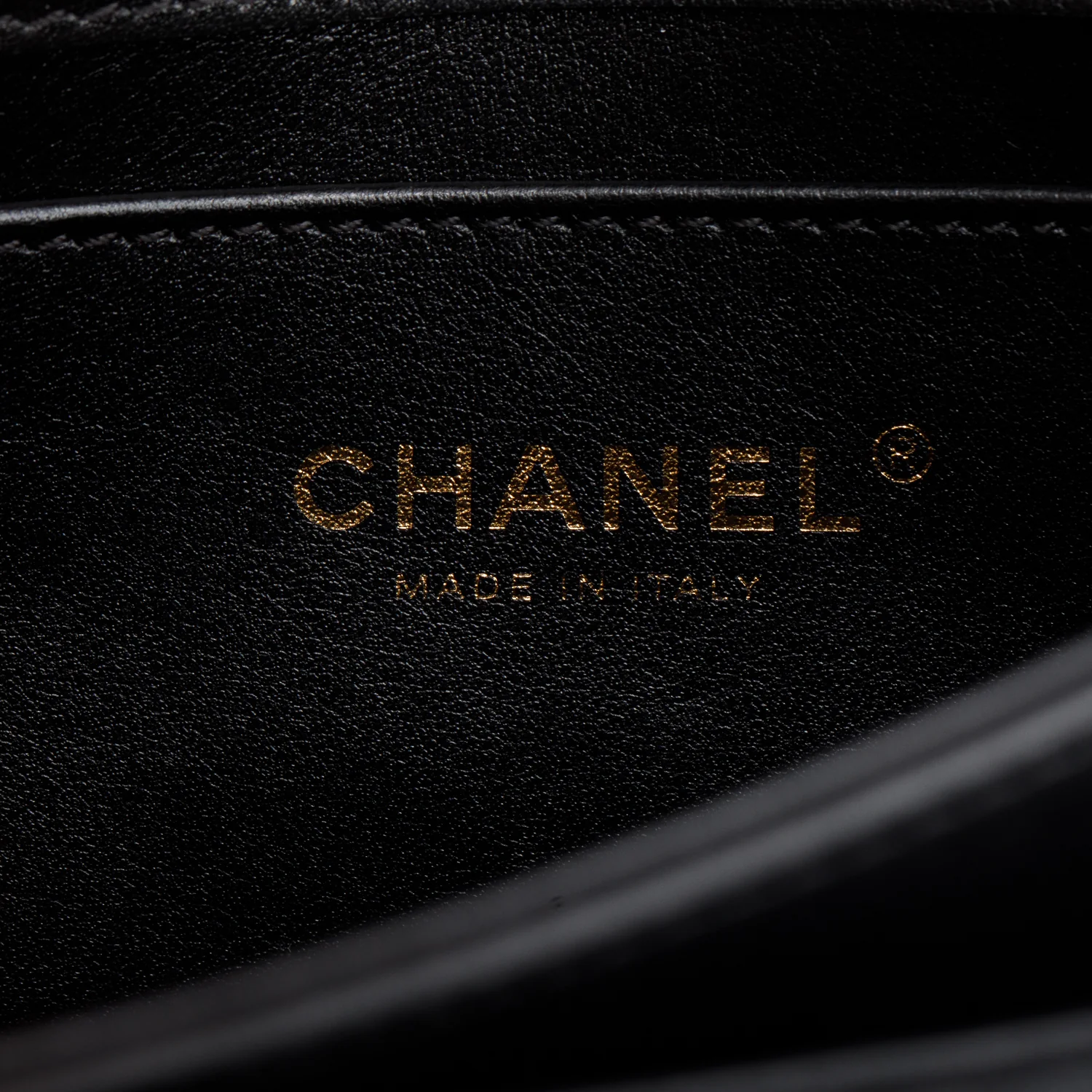 Chanel Black Lambskin Quilted Chain Logo Top Handle Flap Bag - Image 7
