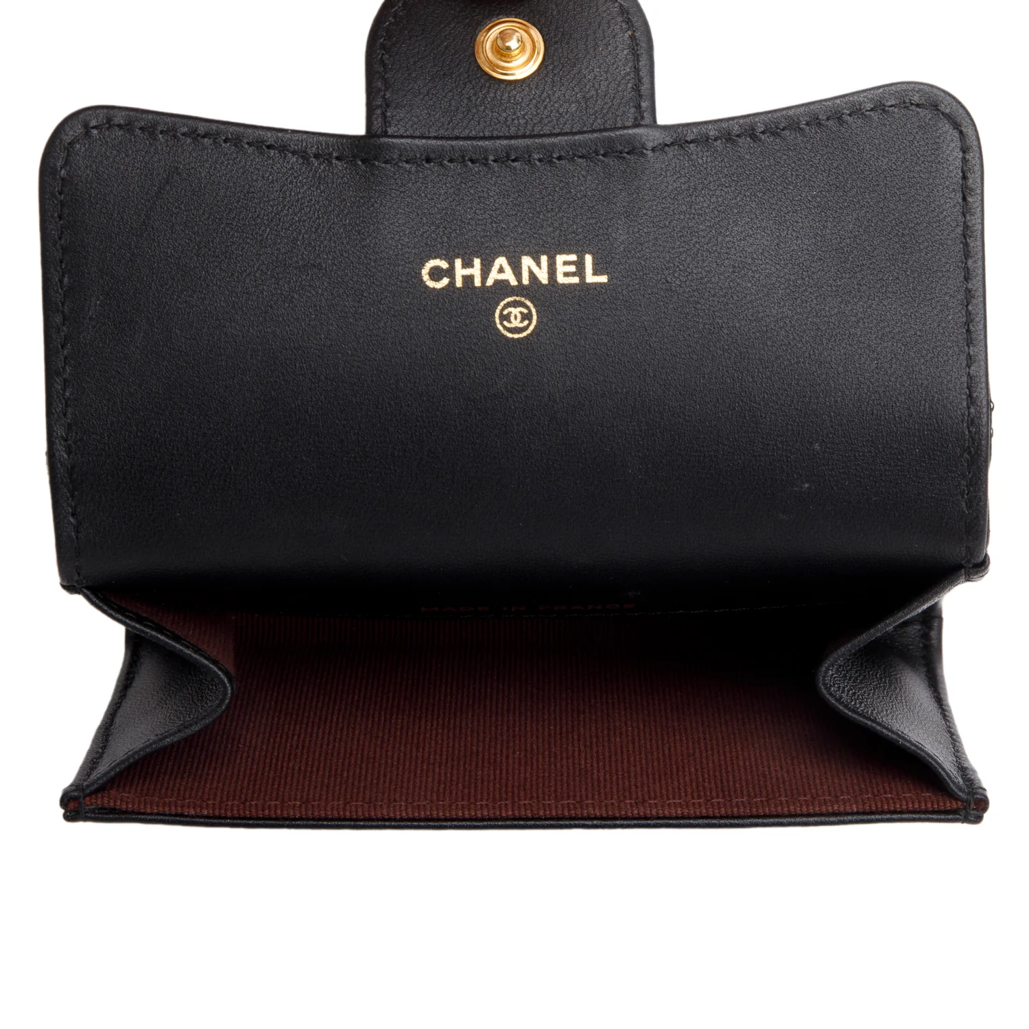Chanel Black Lambskin Quilted Flap Card Holder w/ Box - Image 6