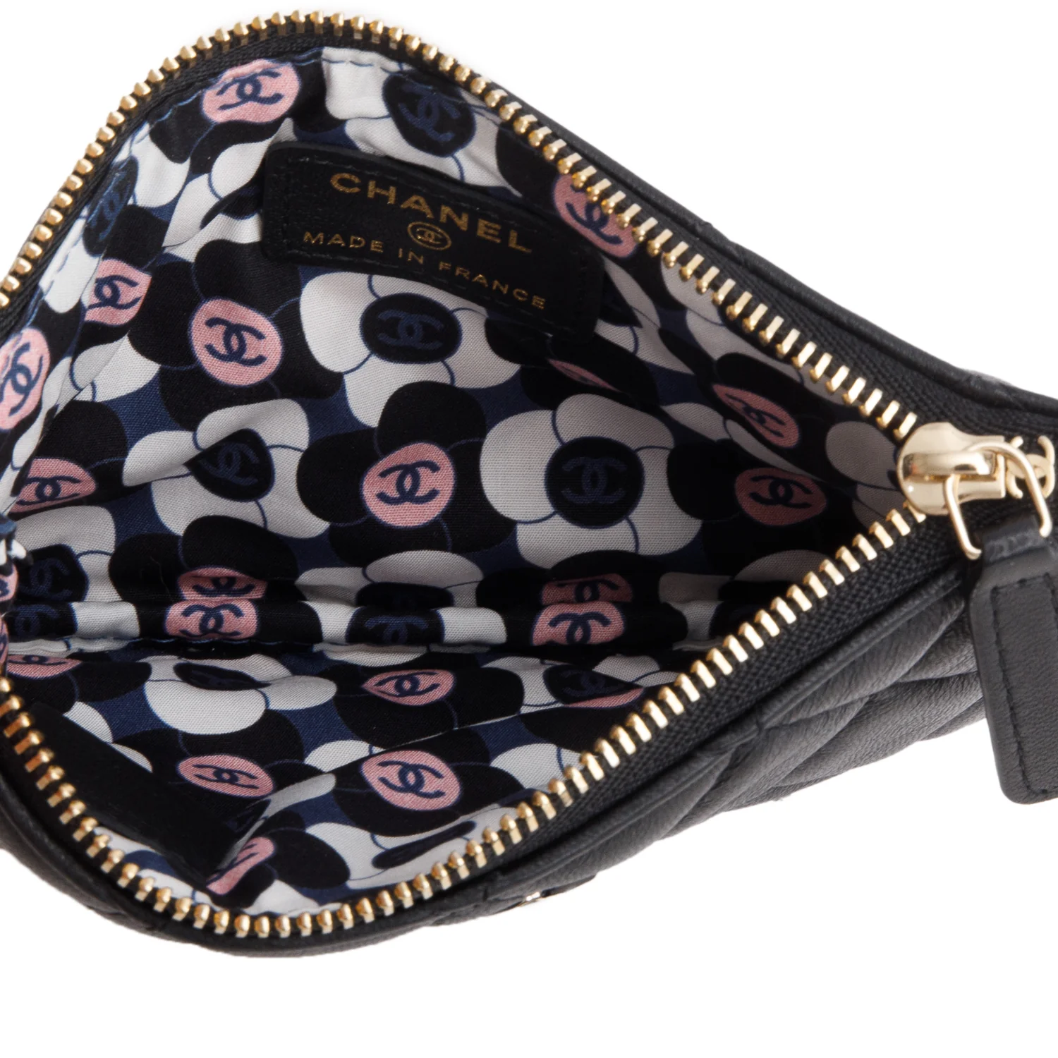 Chanel Black Lambskin Quilted Zip Coin Purse - Image 5