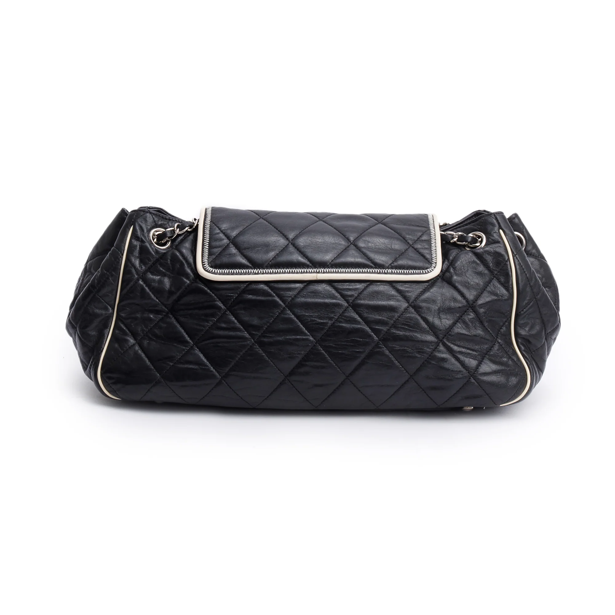 Chanel Black Quilted Calfskin Leather Medium East West Mademoiselle Accordion Reissue Flap Bag - Image 5