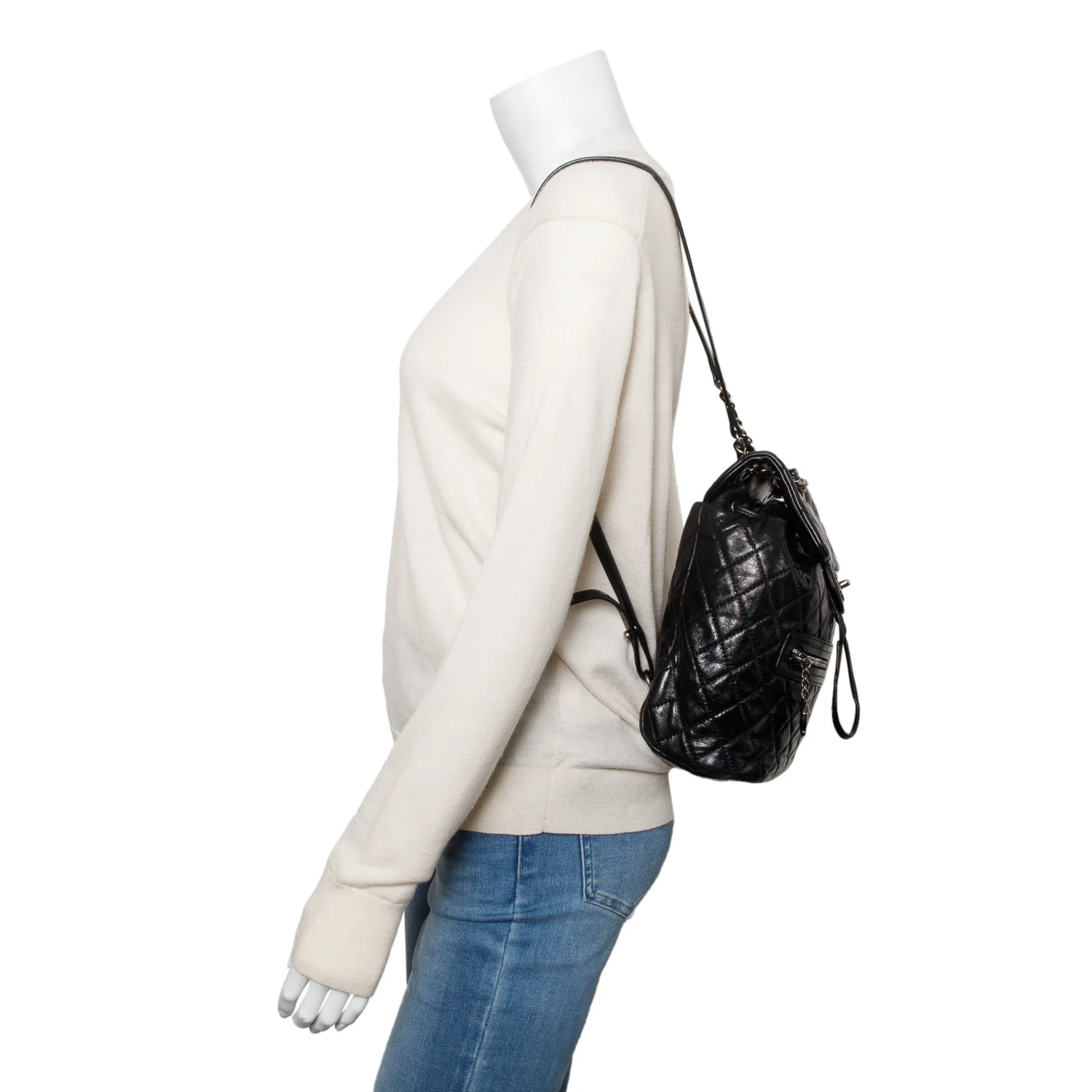Chanel Black Quilted Calfskin Leather Small Salzburg Mountain Backpack - Image 2