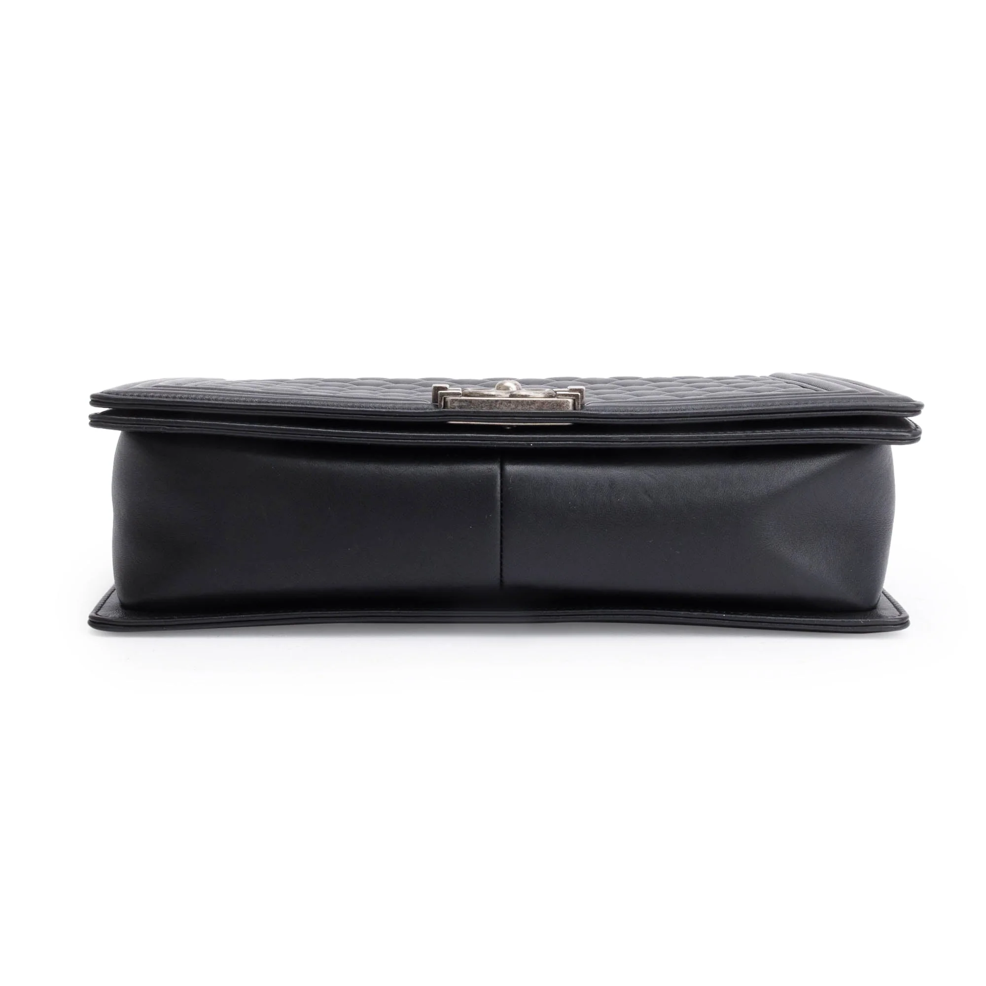 Chanel Black Quilted Calfskin Leather XL Boy Bag w/ Authenticity Card - Image 6