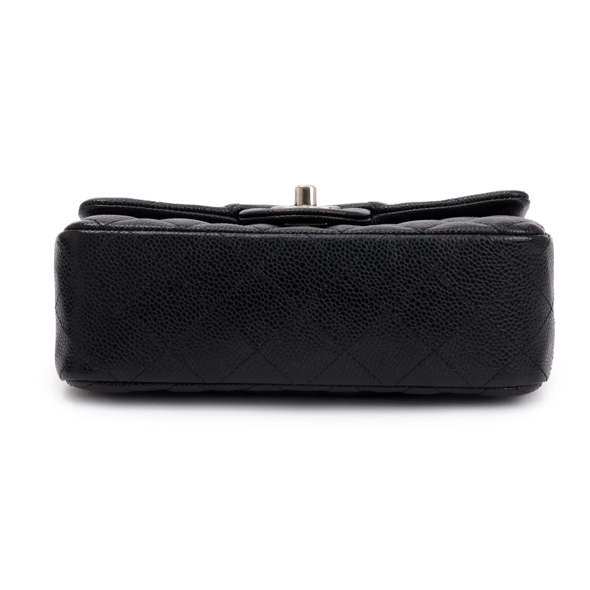 Chanel Black Quilted Caviar Classic Mini Rectangular Flap Bag w/ Box - Image 7