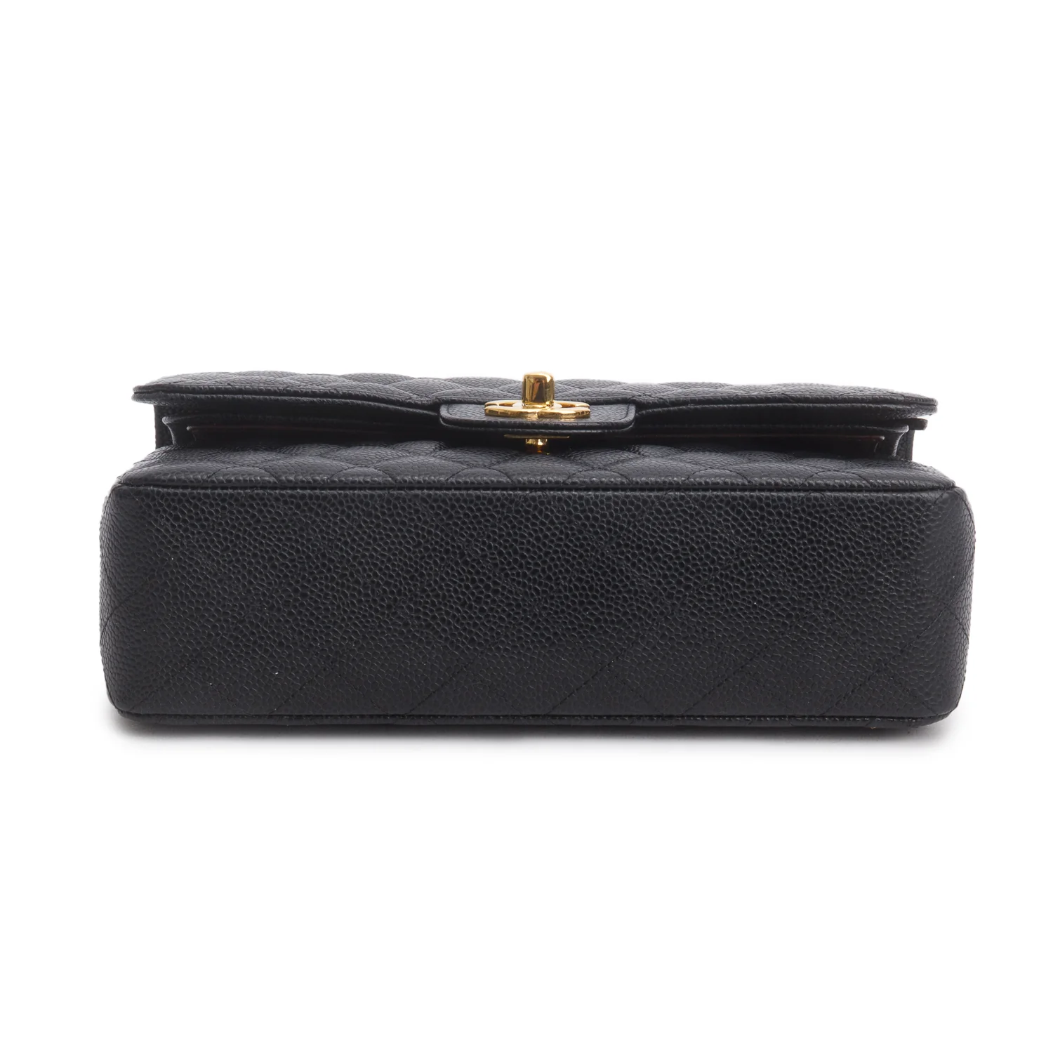 Chanel Black Quilted Caviar Leather Classic Small Double Flap Bag w/ Box & Authenticity Card - Image 8
