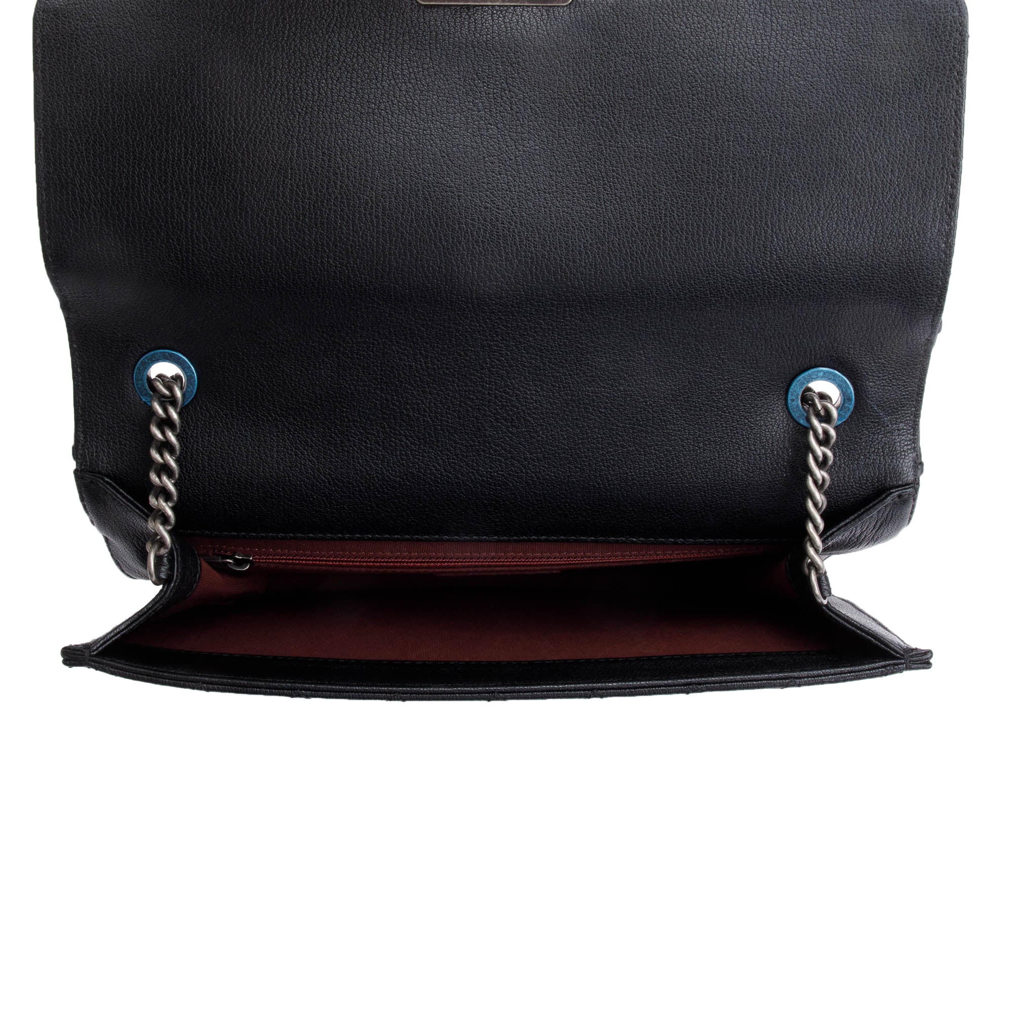 Chanel Black Quilted Caviar Leather Large University Flap Bag - Image 6