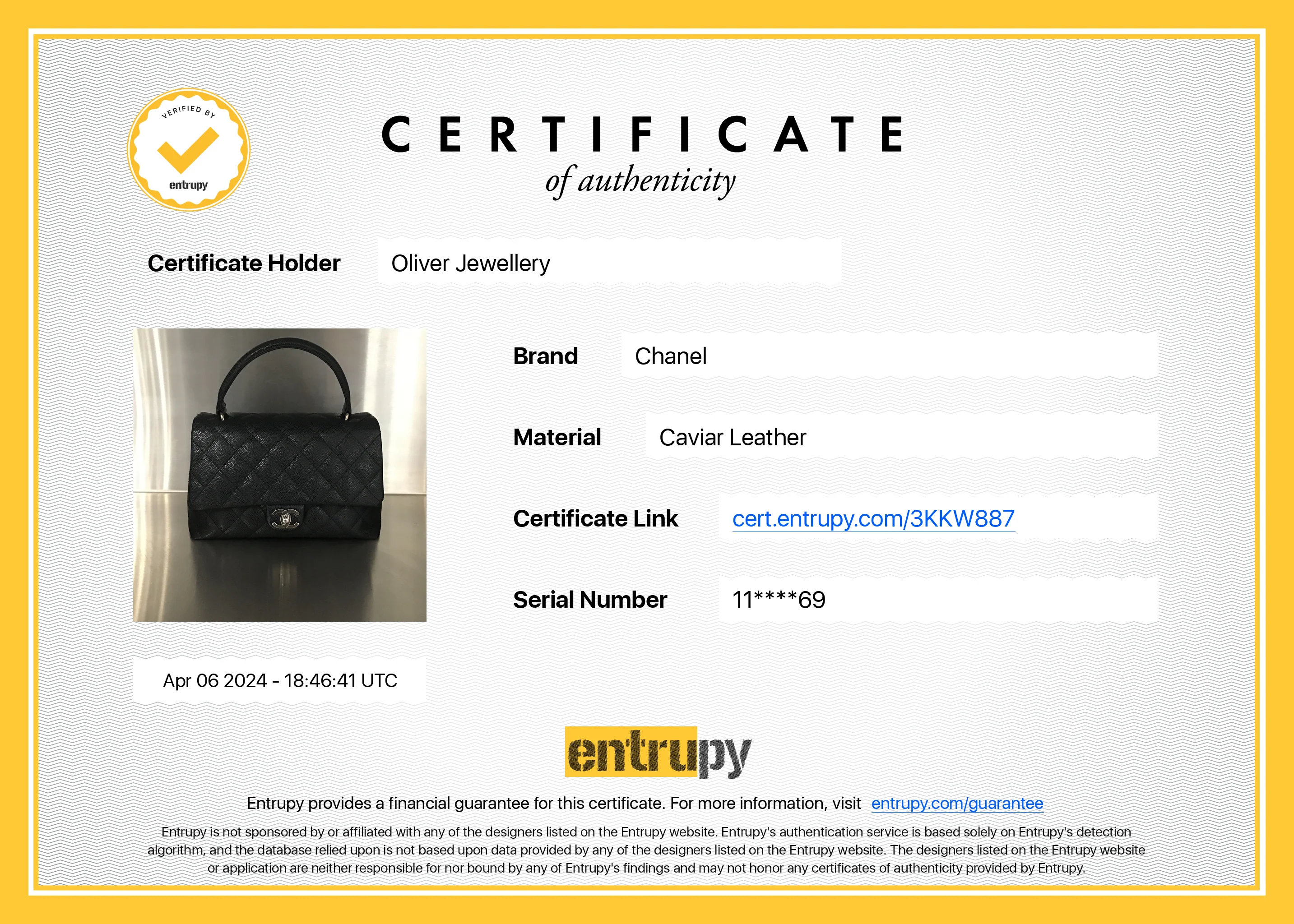 Chanel Black Quilted Caviar Leather Medium Kelly Top Handle Bag w/ Box - Image 12
