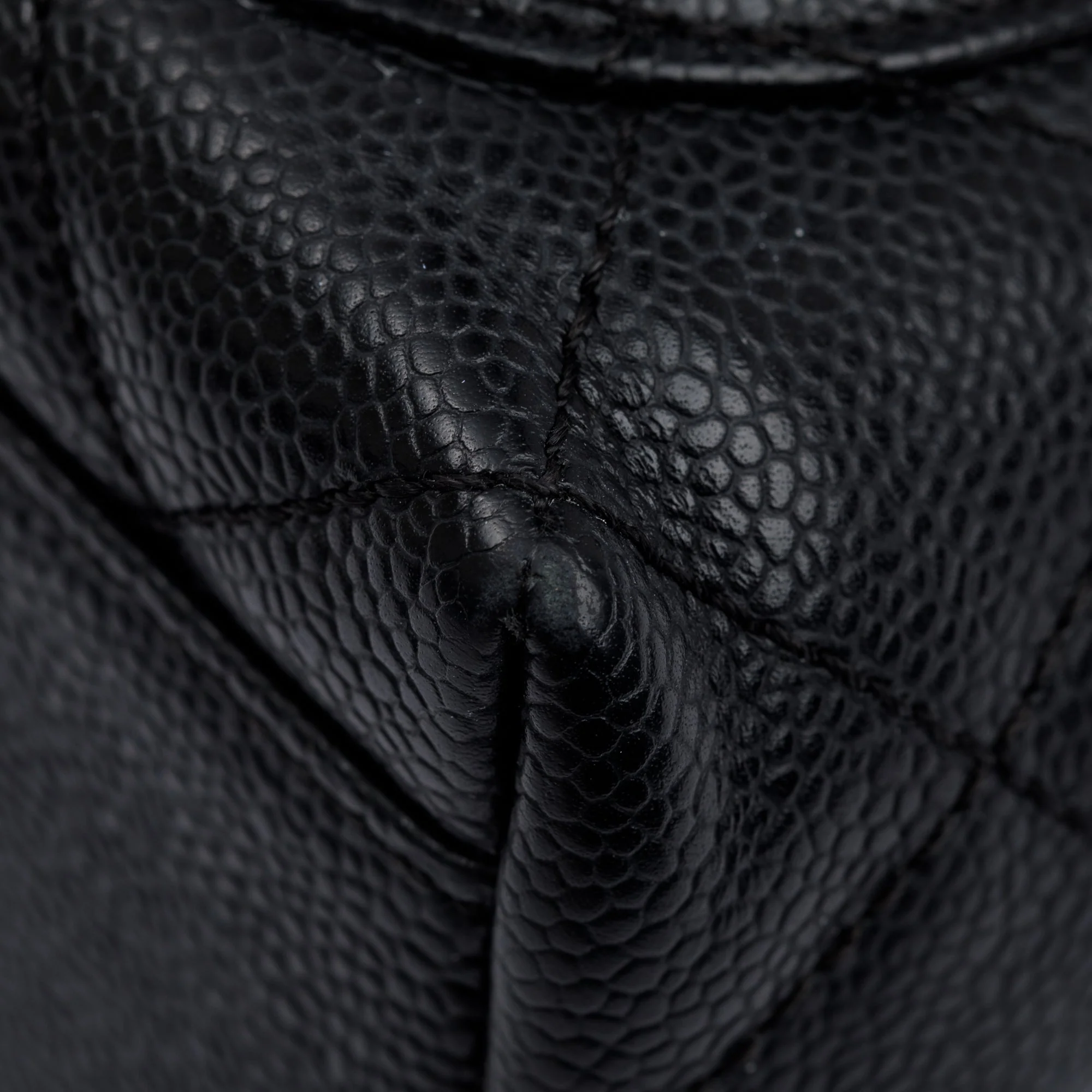 Chanel Black Quilted Caviar Leather Medium Kelly Top Handle Bag w/ Box - Image 8