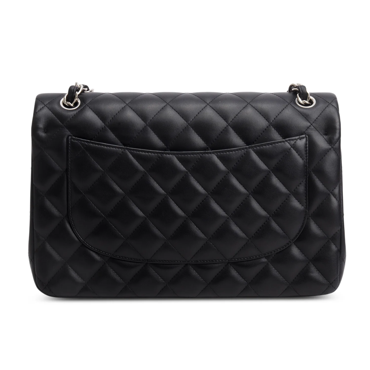 Chanel Black Quilted Lambskin Leather Classic Jumbo Double Flap Bag w/ Box & Authenticity Card - Image 5