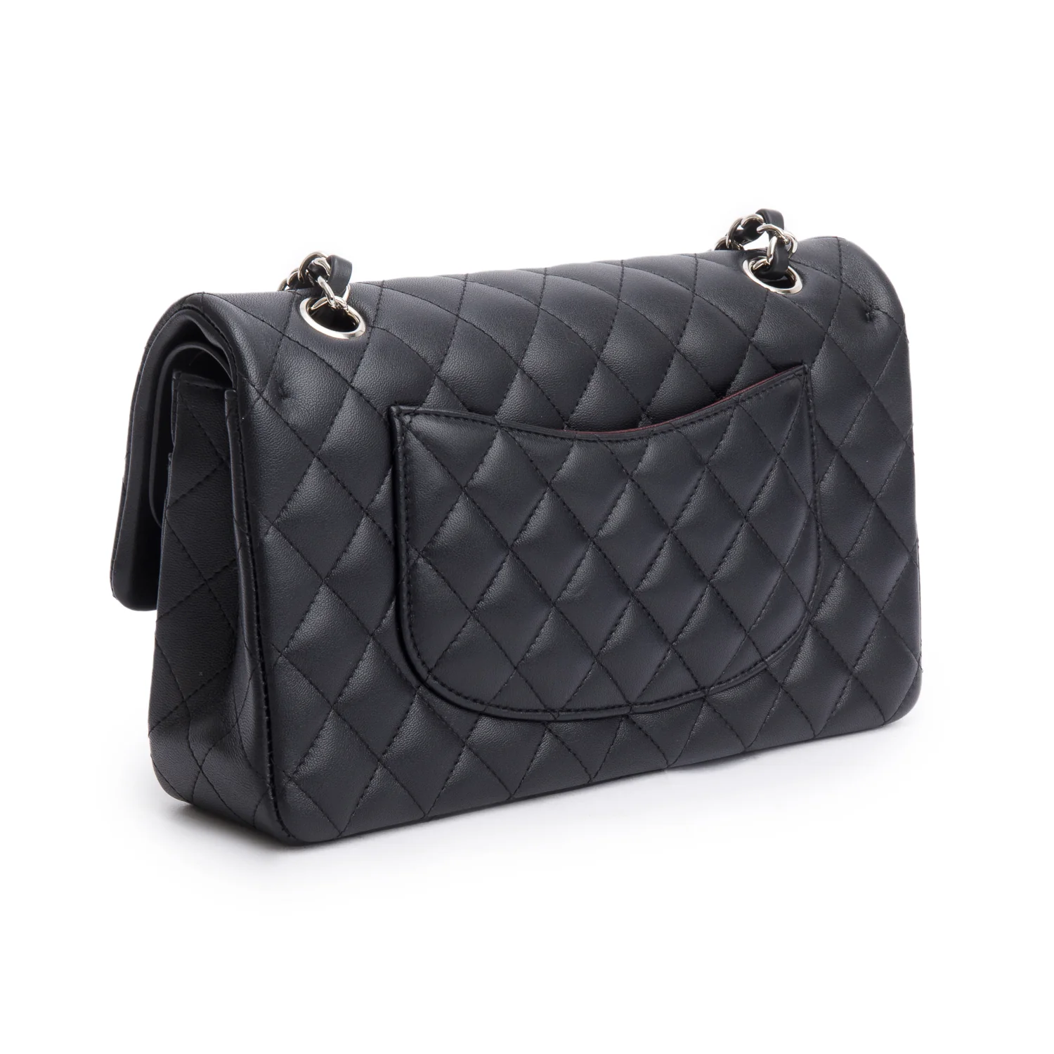 Chanel Black Quilted Lambskin Leather Classic Medium Double Flap Bag w/ Box - Image 7