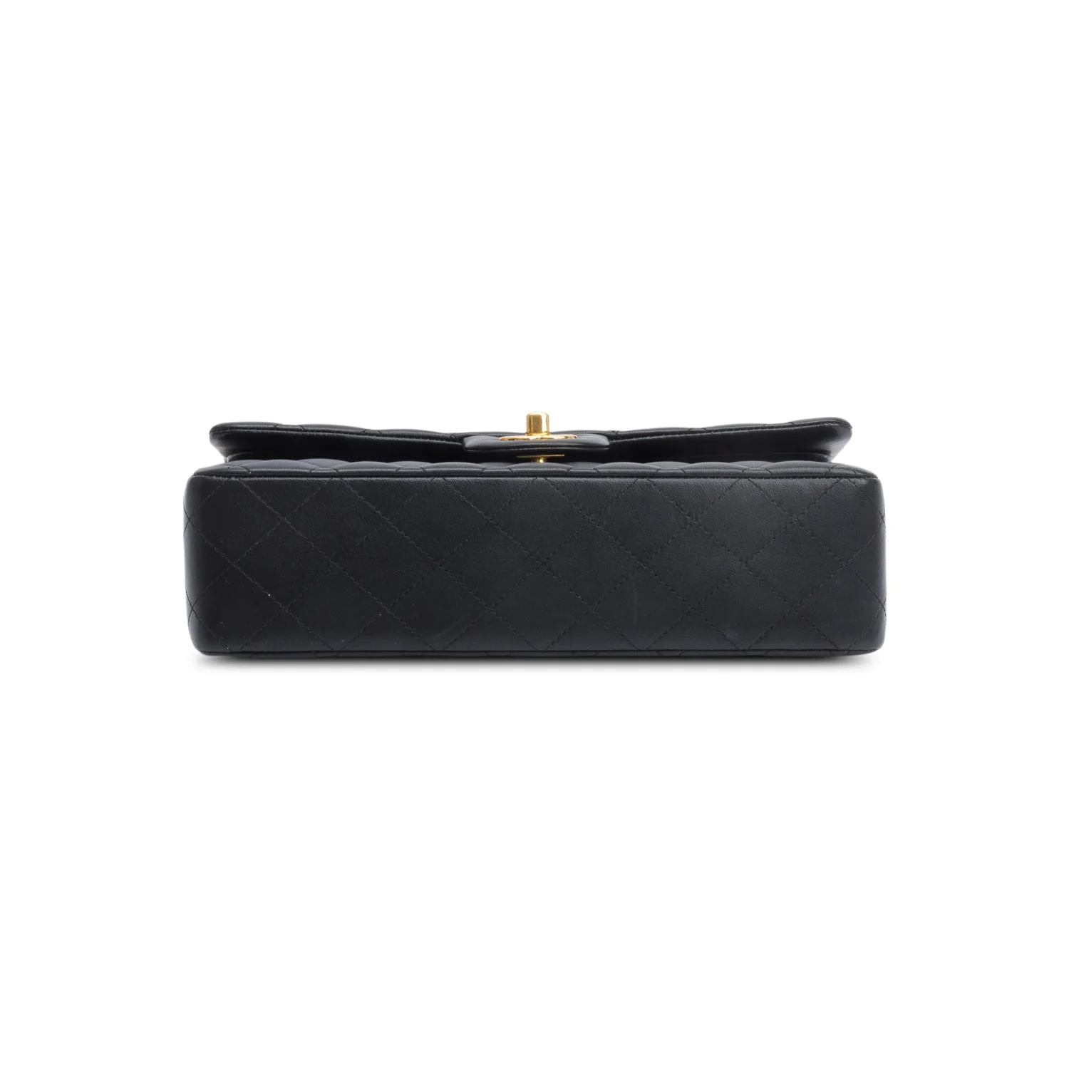 Chanel Black Quilted Lambskin Leather Classic Medium Double Flap Bag w/ Box & Authenticity Card - Image 8
