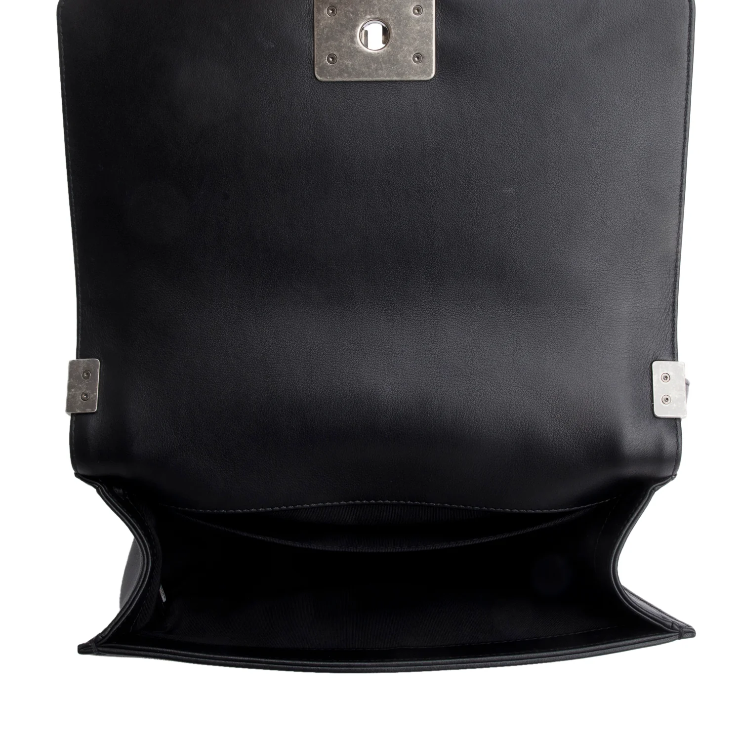 Chanel Black Quilted Lambskin Leather Medium Boy Bag w/ Authenticity Card - Image 8