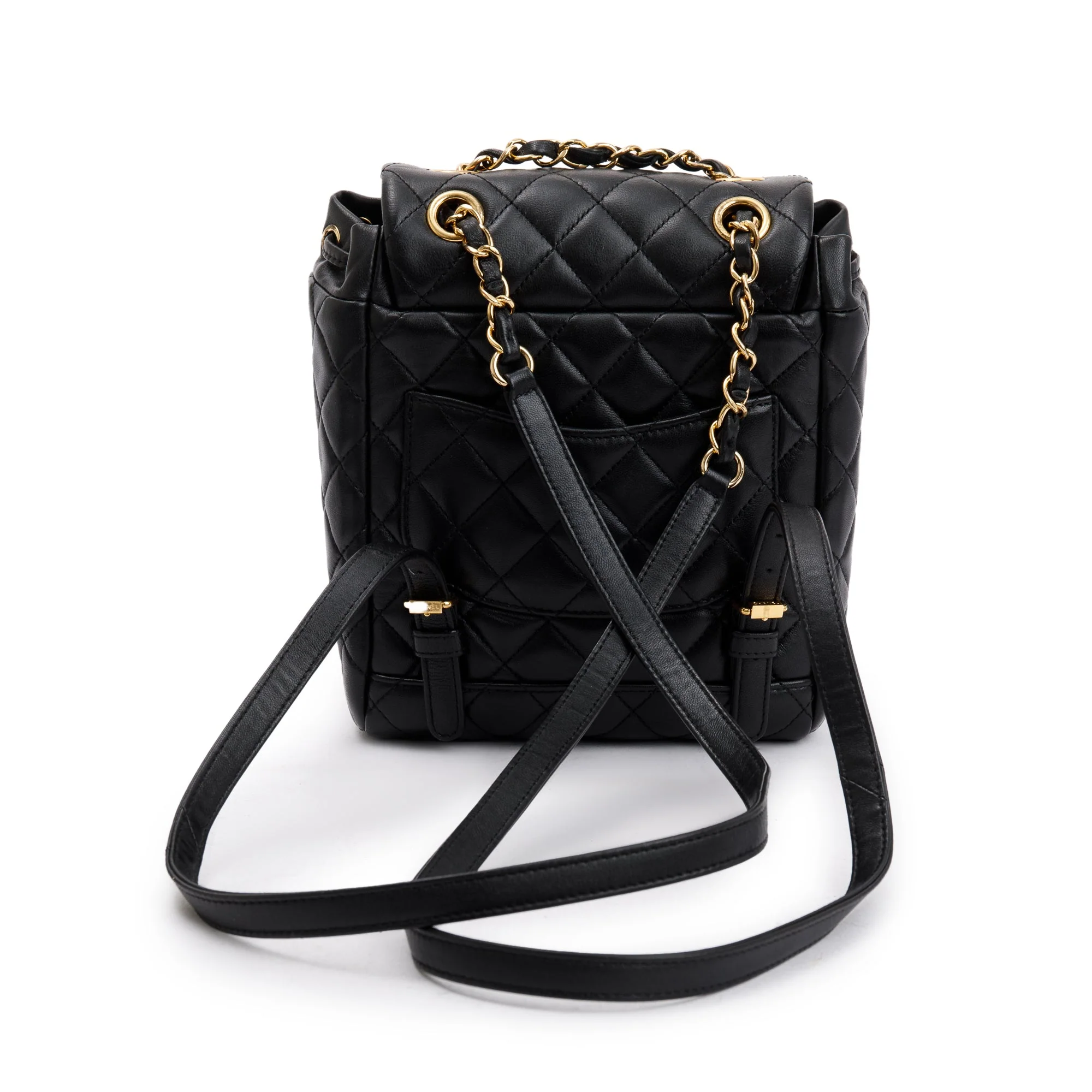 Chanel Black Quilted Lambskin Leather Mini Urban Spirit Backpack w/ Authenticity Card - Image 4