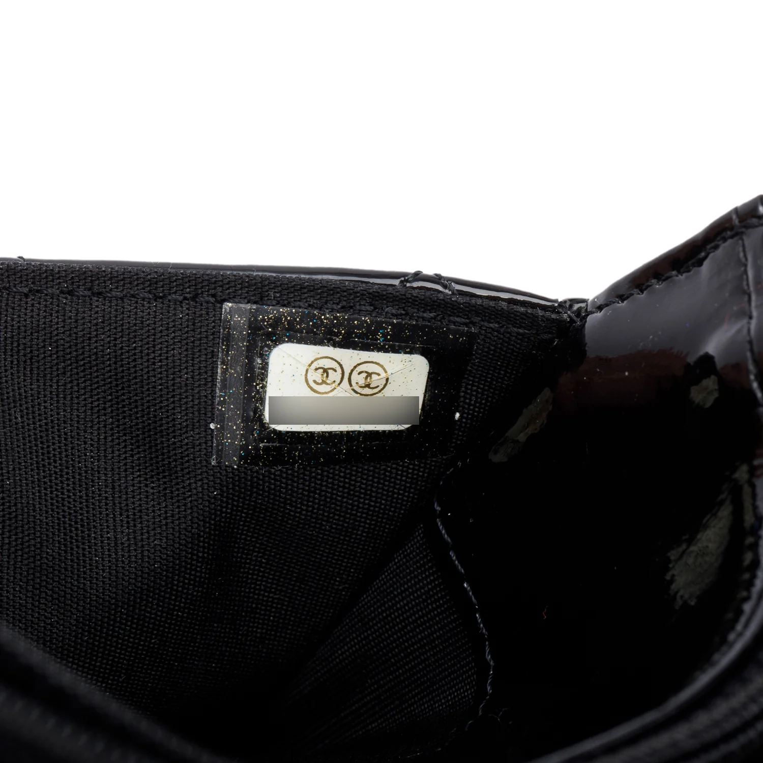 Chanel Black Quilted Patent Leather Classic Wallet on Chain w/ Box & Authenticity Card - Image 10