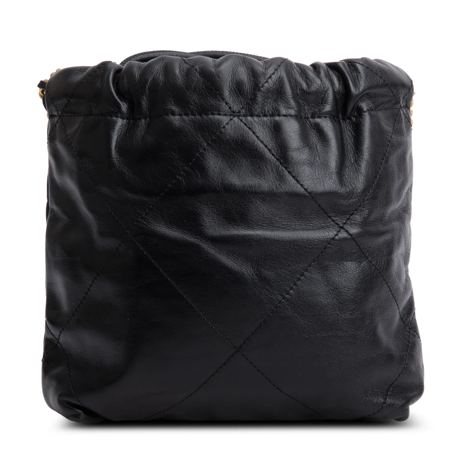 Chanel Black Quilted Shiny Calfskin Mini 22 - Image 5