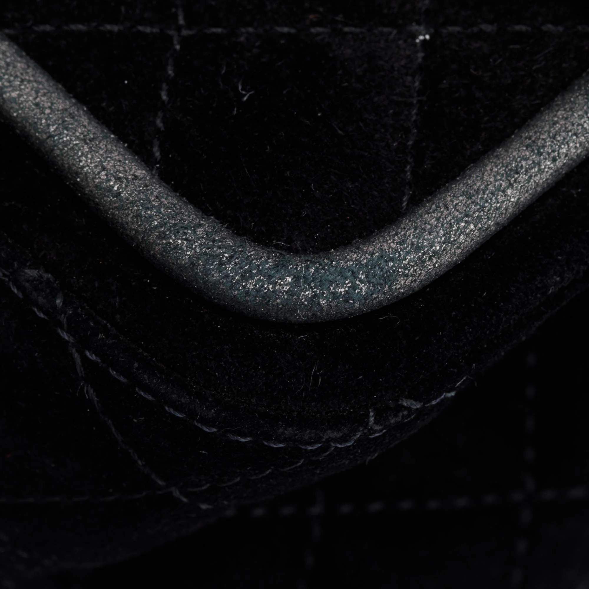 Chanel Black Quilted Suede 2.55 Reissue Mini Square Double Flap Bag w/ Authenticity Card - Image 7