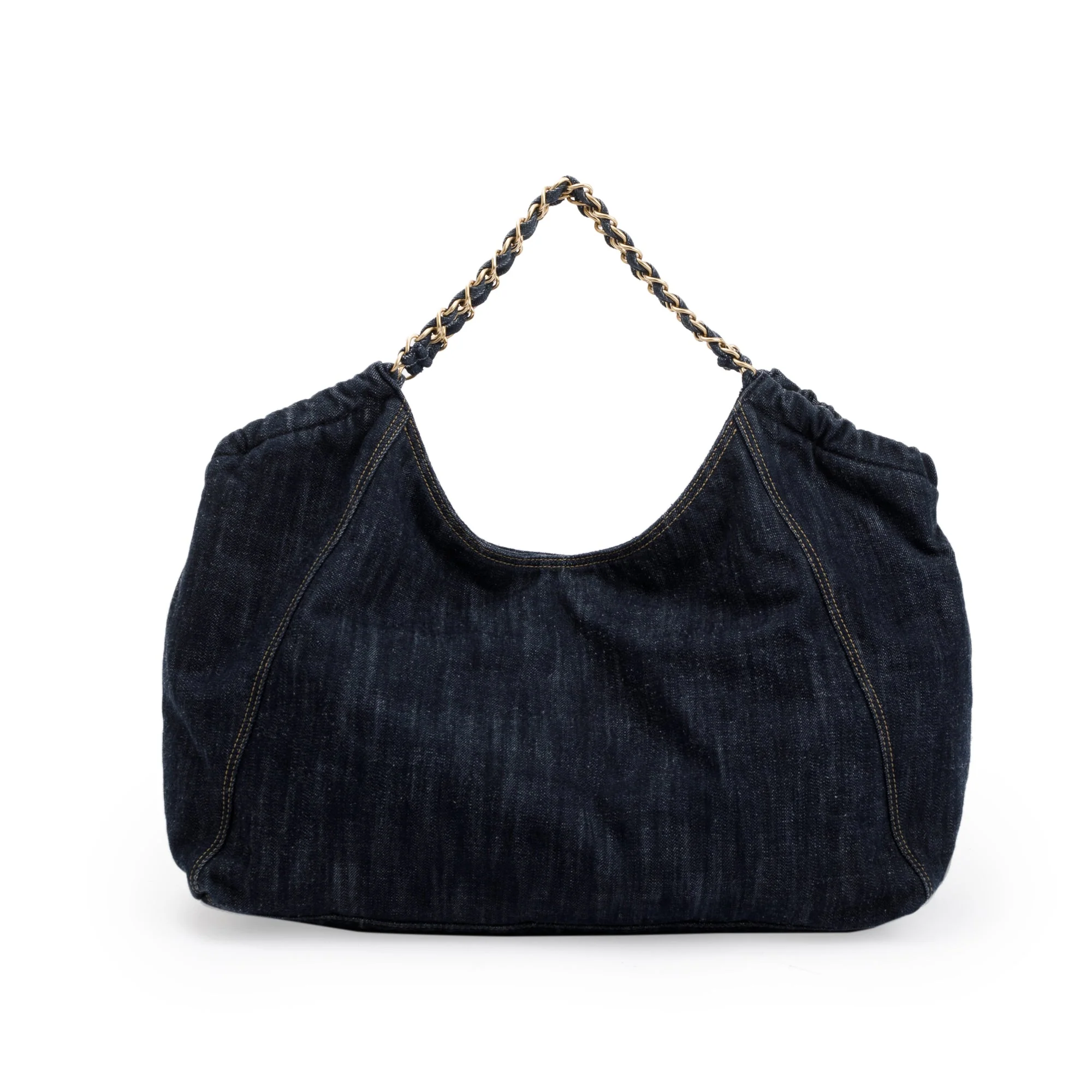 Chanel Blue Denim XL Coco Cabas Bag w/ Authenticity Card - Image 4