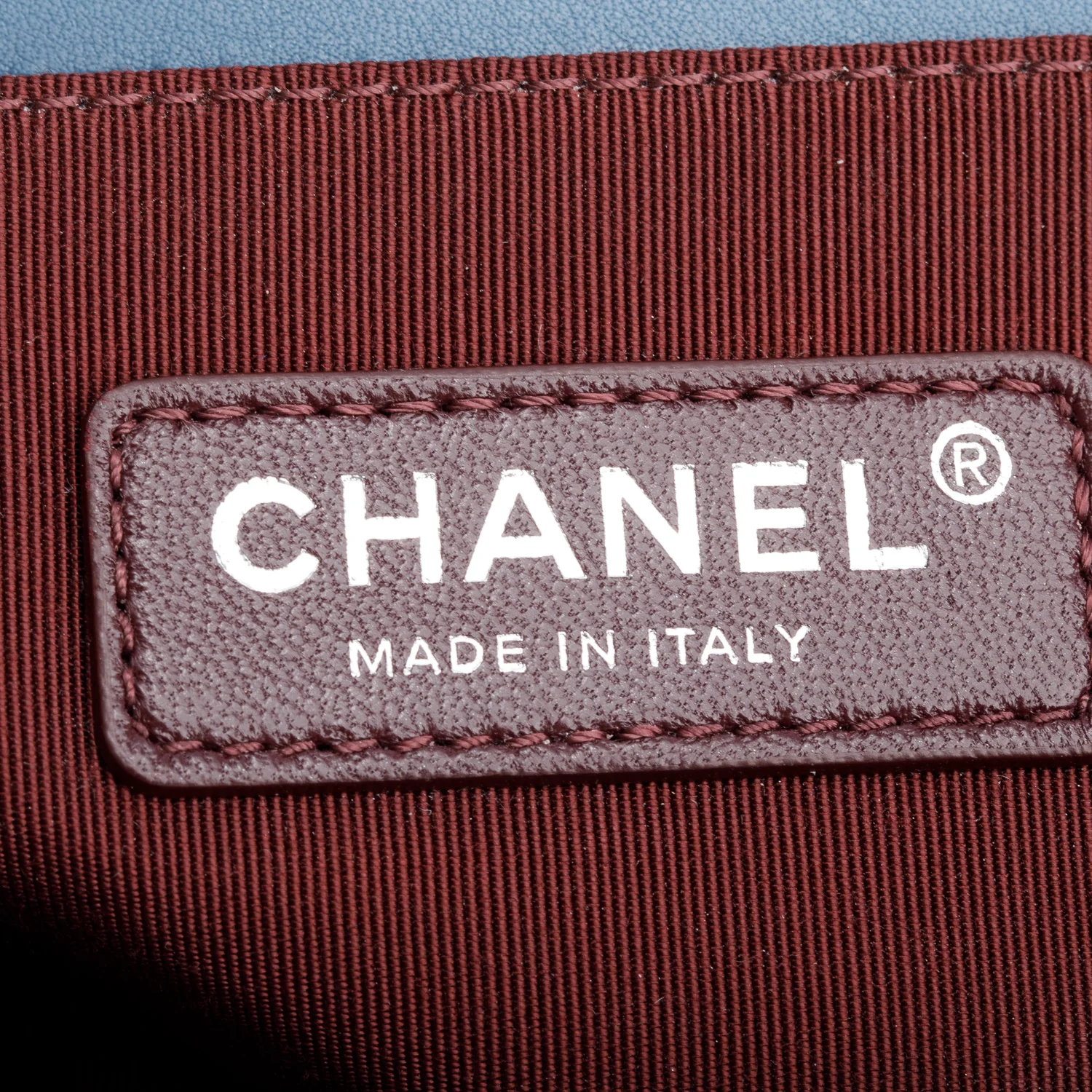 Chanel Blue Horizontal Quilted Lambskin Leather Medium Boy Bag w/ Box & Authenticity Card - Image 10