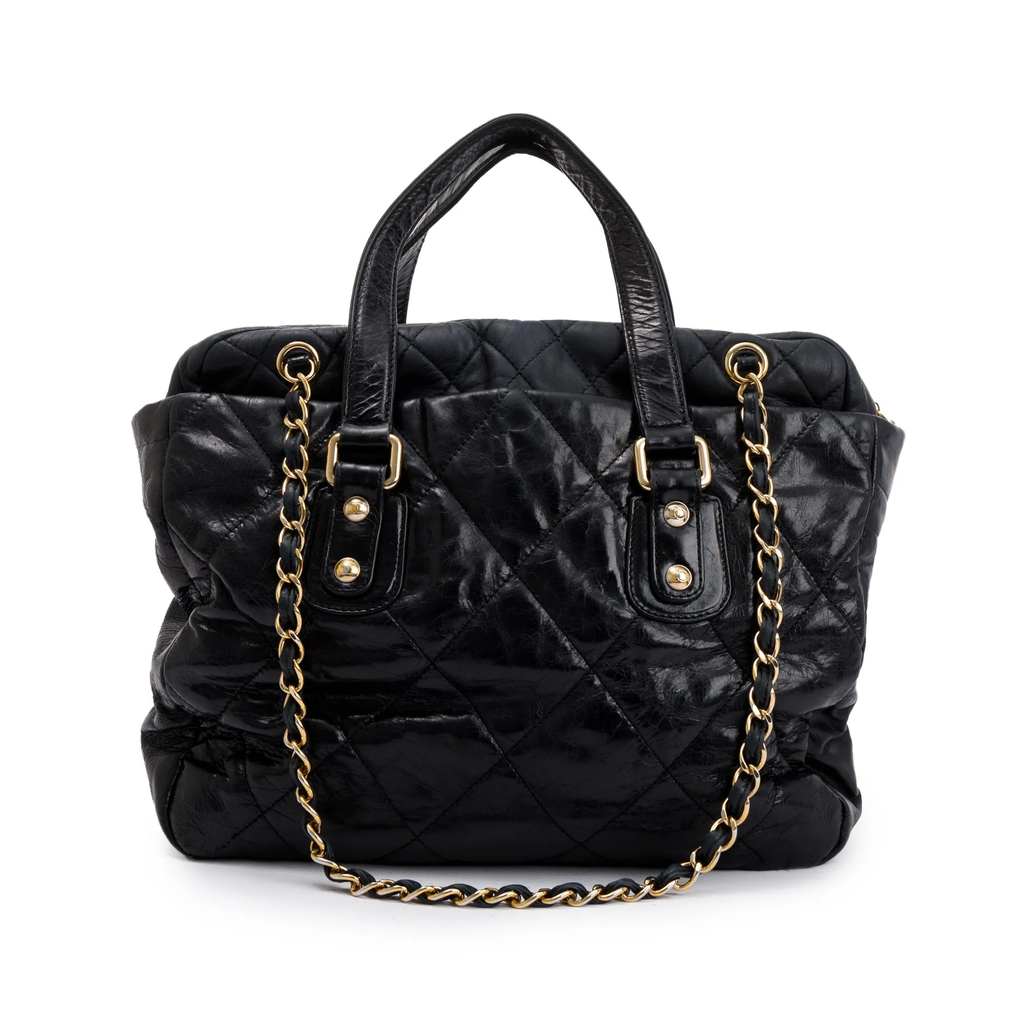 Chanel Glazed Calfskin Leather Portobello Tote - Image 4