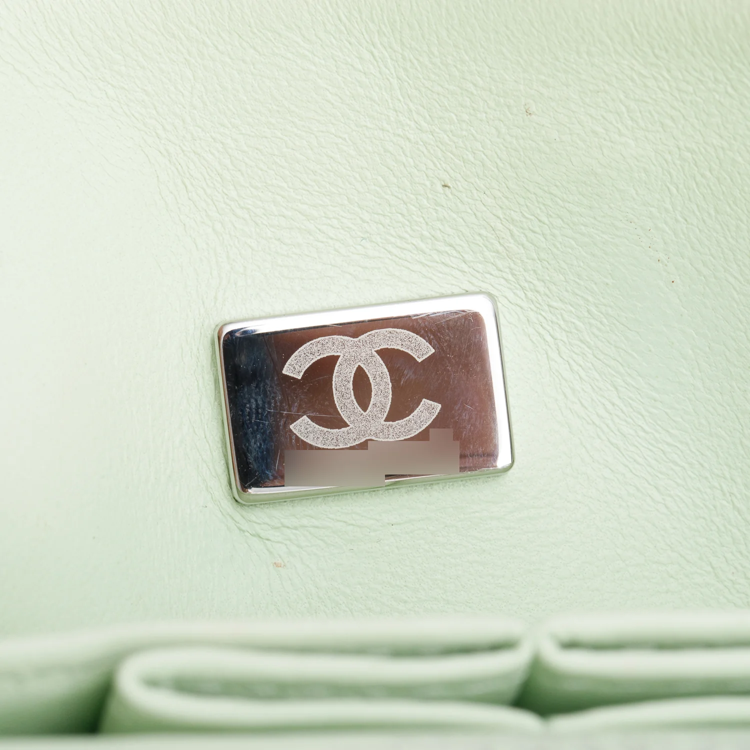 Chanel Green Chevron Lambskin Leather Classic Medium Double Flap Bag - Image 9