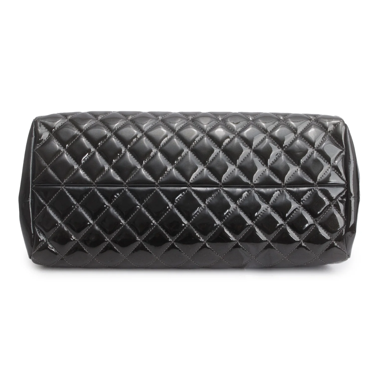 Chanel Green Ombre Patent Leather Quilted Medium Just Mademoiselle Bowler Bag - Image 6