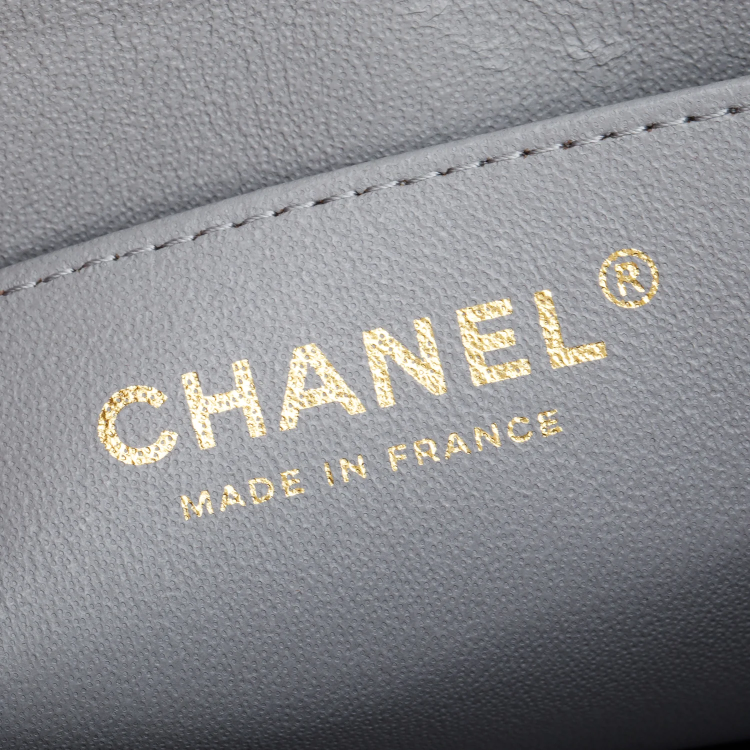 Chanel Grey Chevron Quilted Lambskin Leather Classic Mini Rectangular Flap Bag w/ Box - Image 10