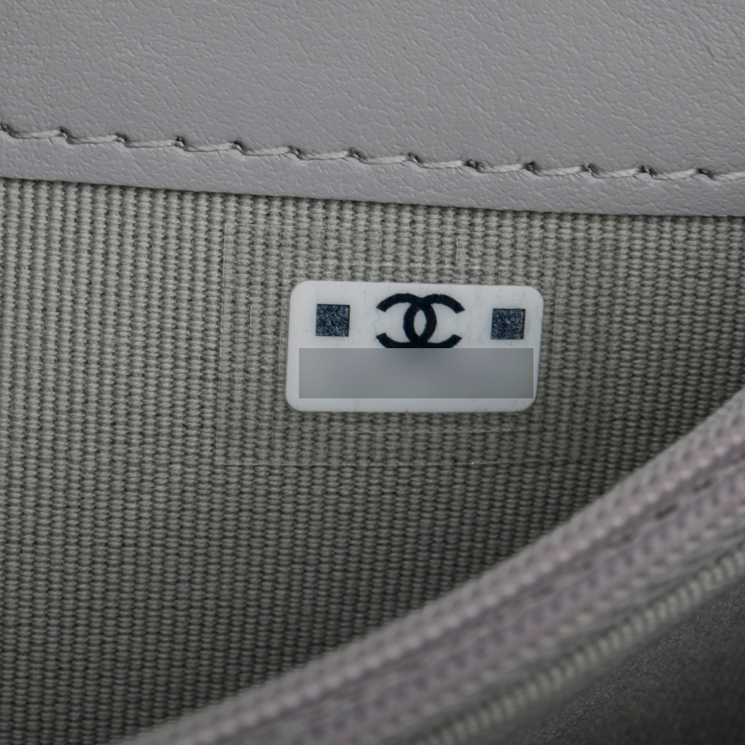 Chanel Grey Shiny Calfskin Leather Classic Small Flap Wallet w/ Box - Image 7