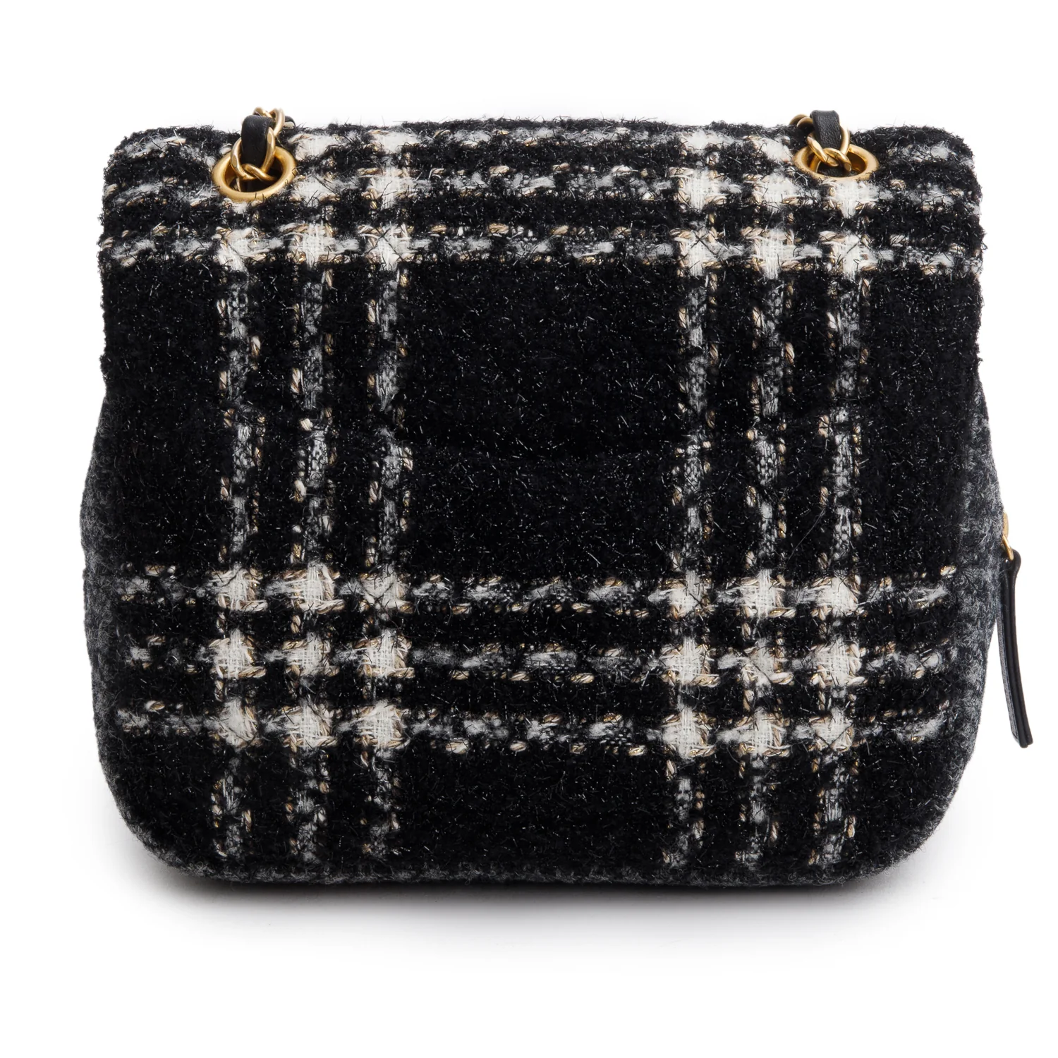 Chanel Grey Tweed Mini Square Flap Bag - Image 5