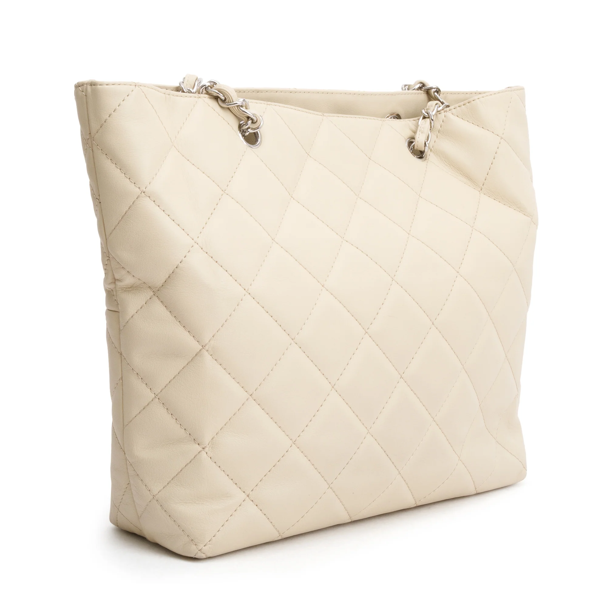 Chanel Ivory Quilted Calfskin Leather In the Business North South Tote w/ Authenticity Card - Image 6