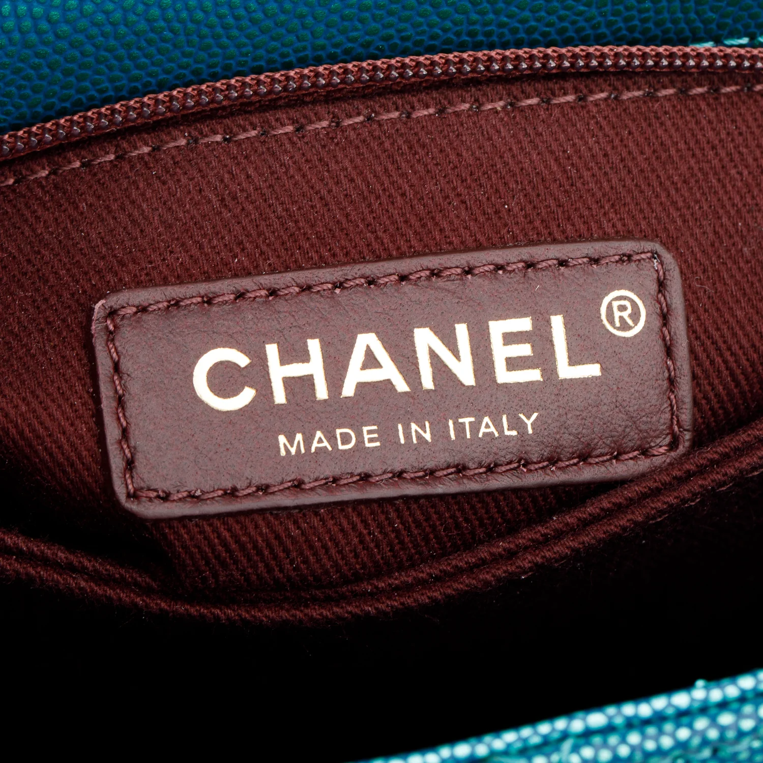 Chanel Metallic Green Caviar Quilted Mini Coco Top Handle Flap Bag w/ Box & Authenticity Card - Image 10