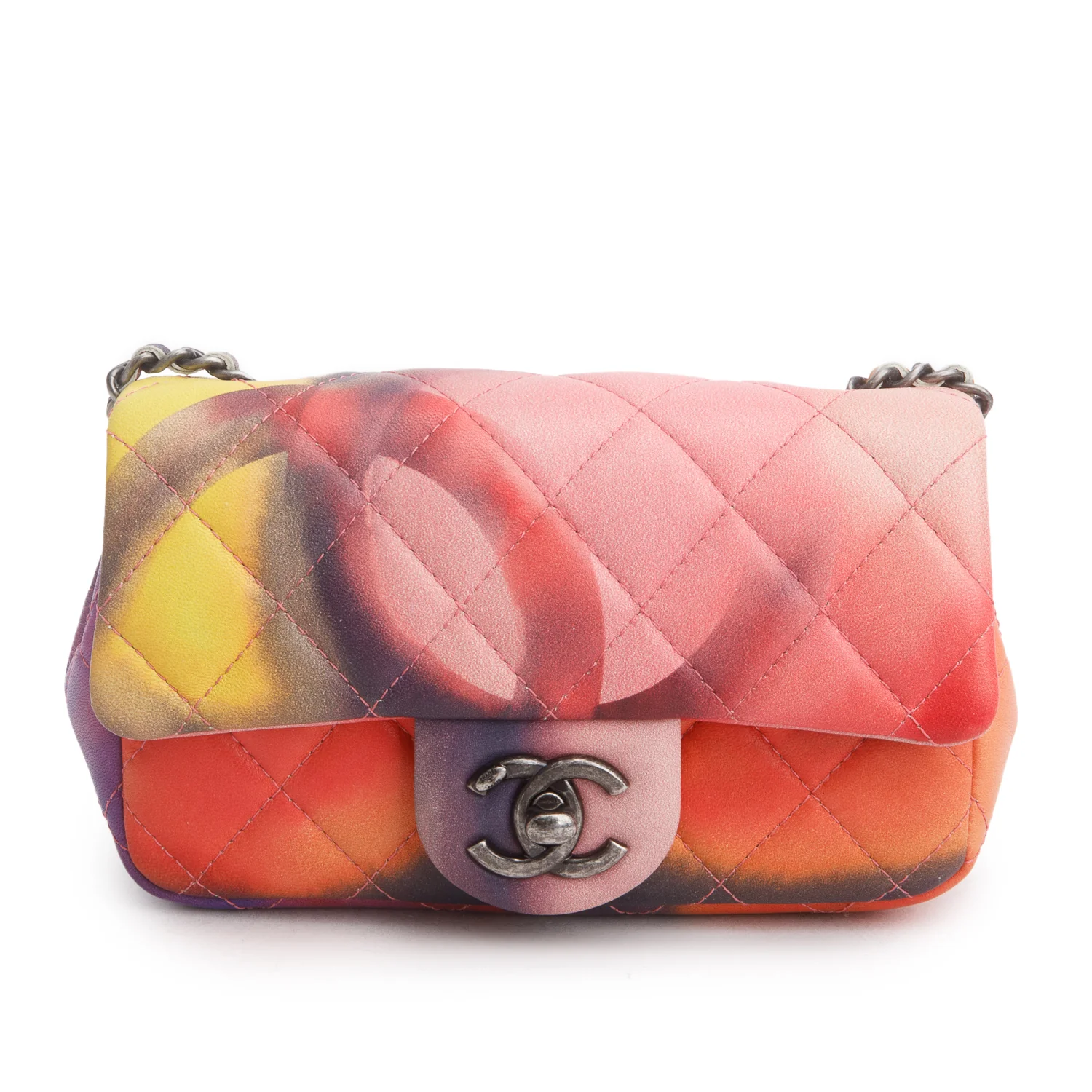 Chanel Multicolor Lambskin Quilted Extra Mini Flower Power Flap Bag w/ Receipt - Image 3