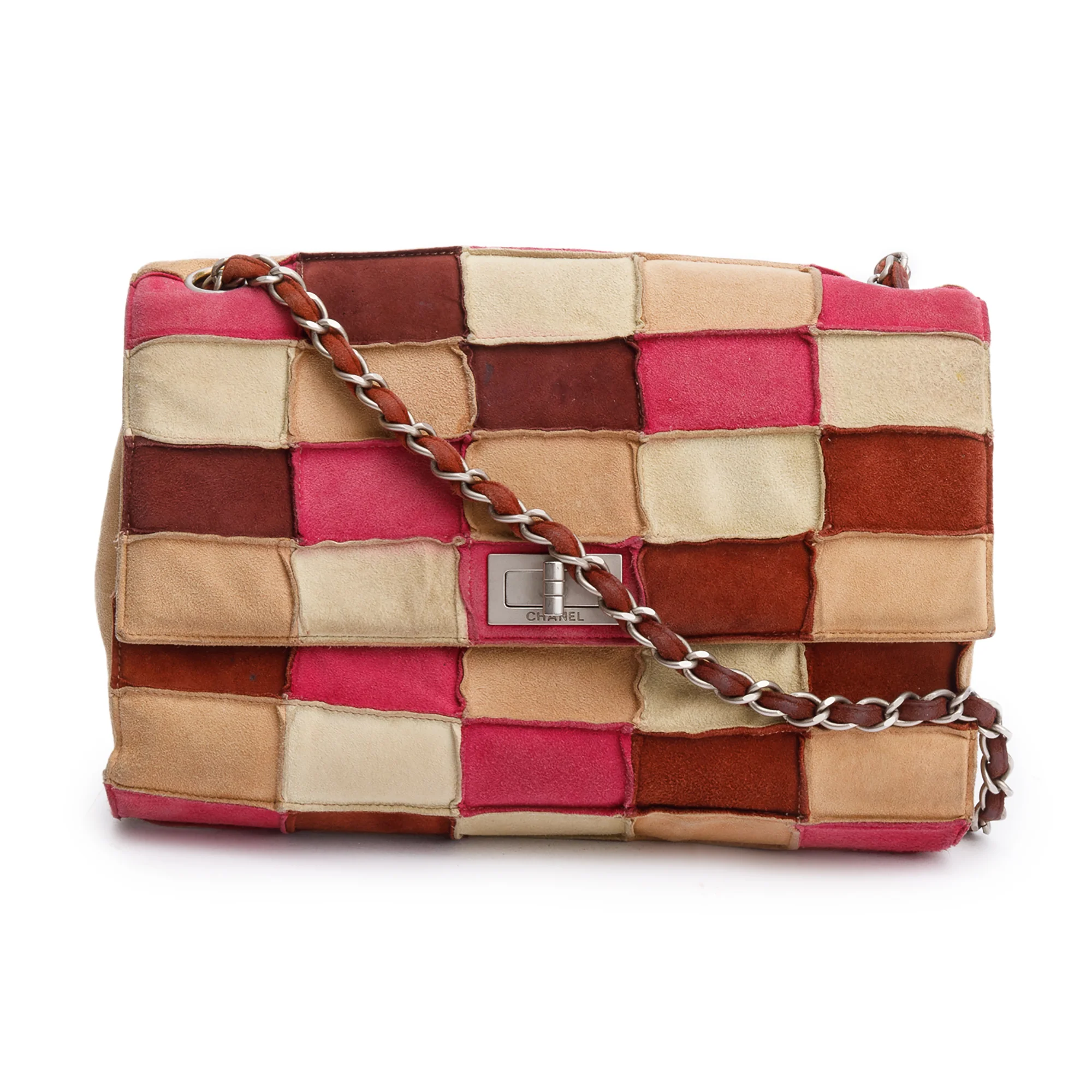 Chanel Multicolor Suede Patchwork Reissue Flap Bag w/ Authenticity Card
