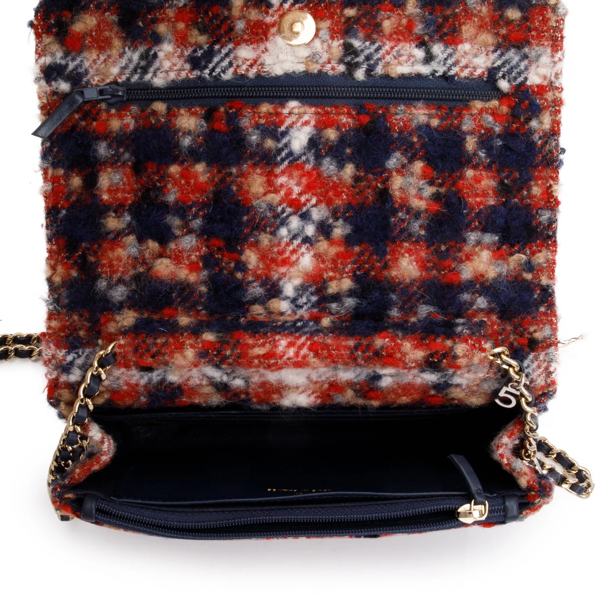Chanel Multicolor Tweed Charms Wallet On Chain w/ Authenticity Card - Image 10