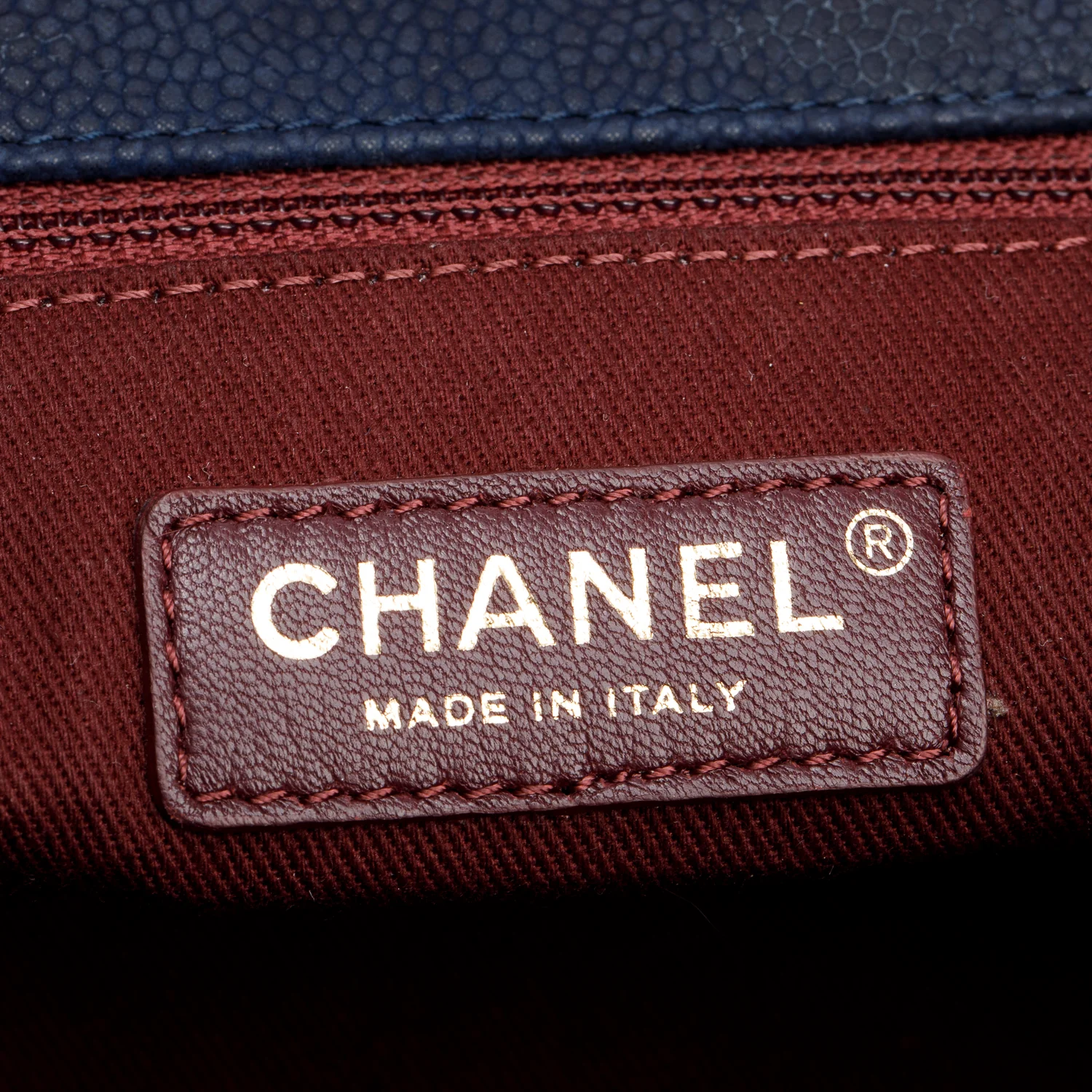 Chanel Navy Caviar Quilted Medium Globe Trotter Flap Bag - Image 9