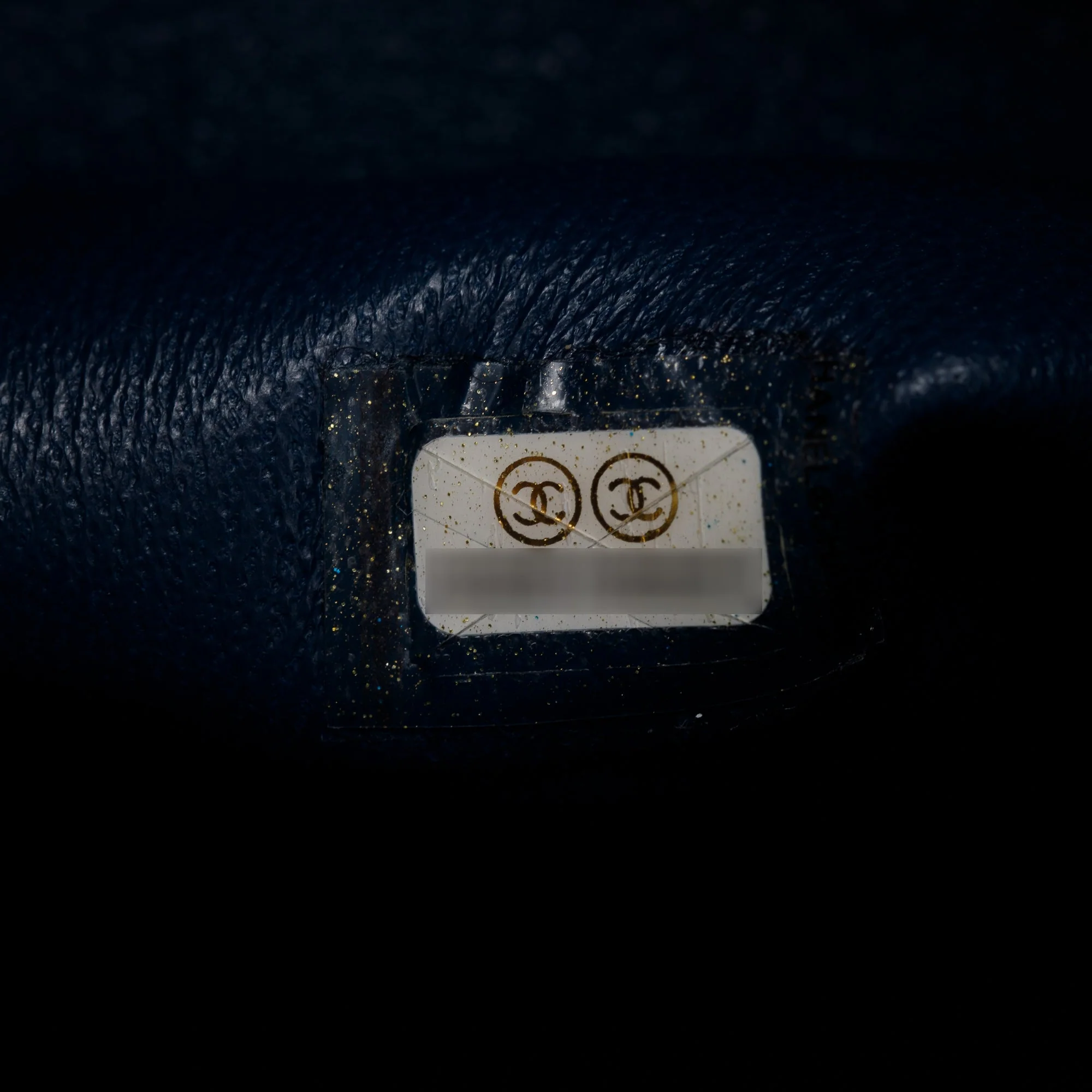 Chanel Navy Lambskin Leather Classic Medium Double Flap Bag w/ Box & Authenticity Card - Image 9