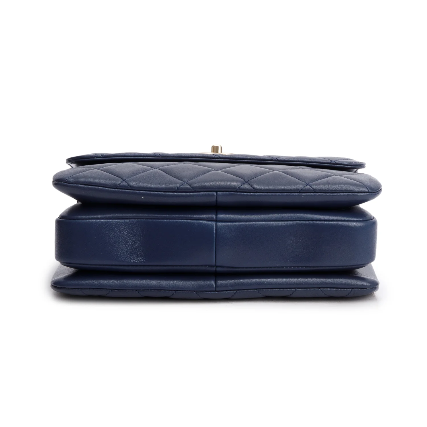 Chanel Navy Lambskin Quilted Small Trendy Top Handle Bag w/ Box - Image 8
