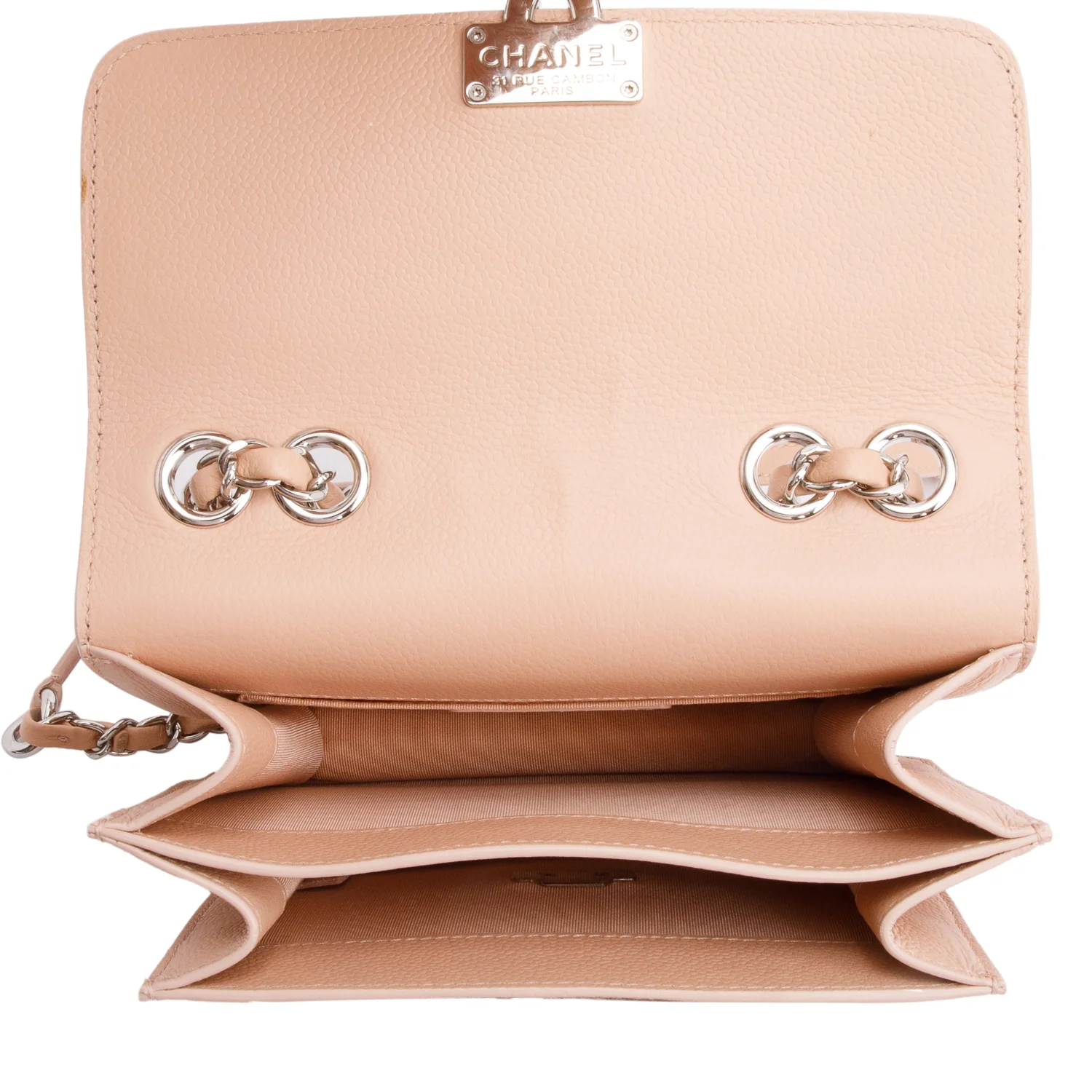 Chanel Pink Caviar Leather Mini CC Box Flap Bag w/ Authenticity Card - Image 7