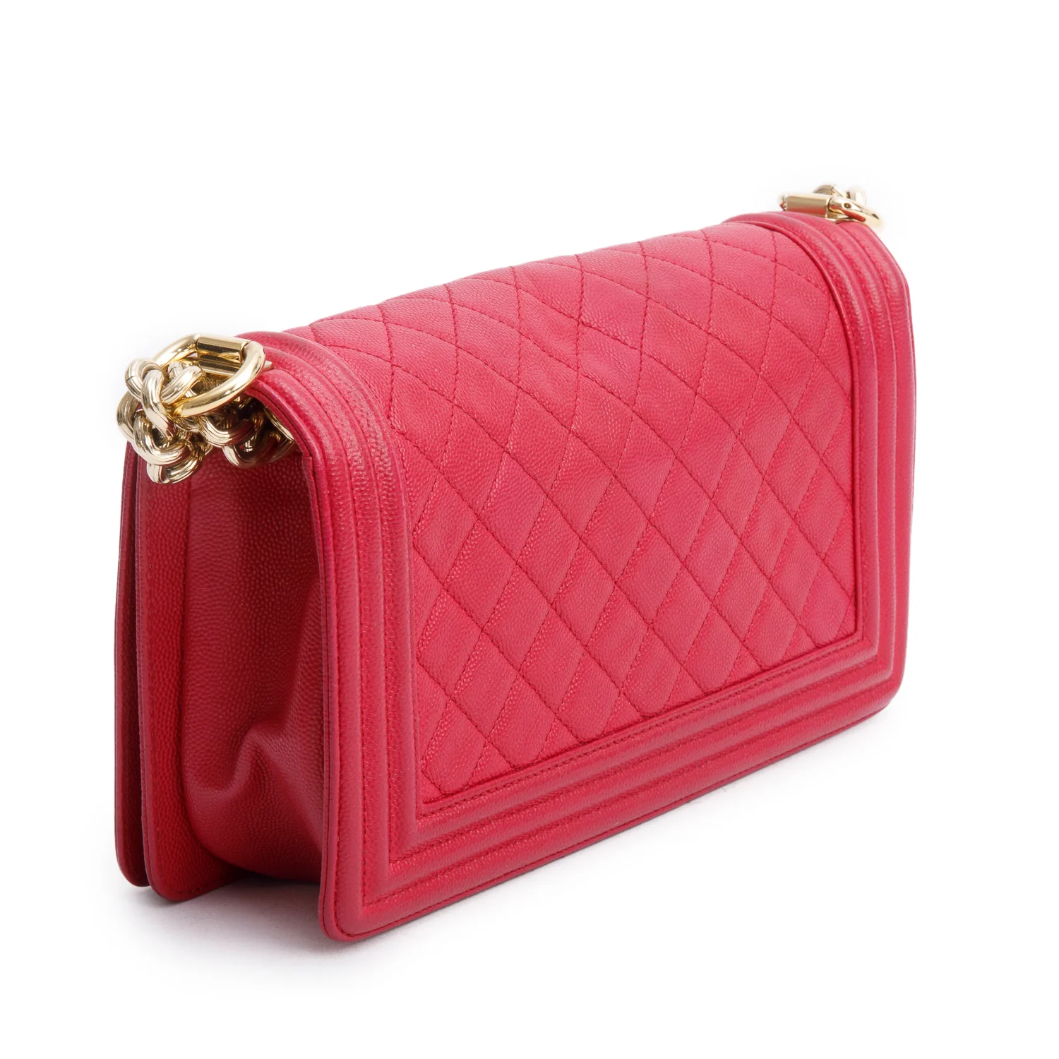 Chanel Pink Caviar Quilted Medium Boy Bag w/ Box & Authenticity Card - Image 7