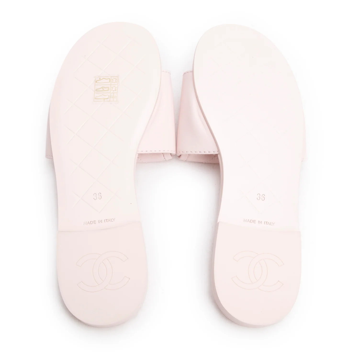 Chanel Pink Lambskin Quilted Turnlock Flat Mules, Size 36 - Image 5