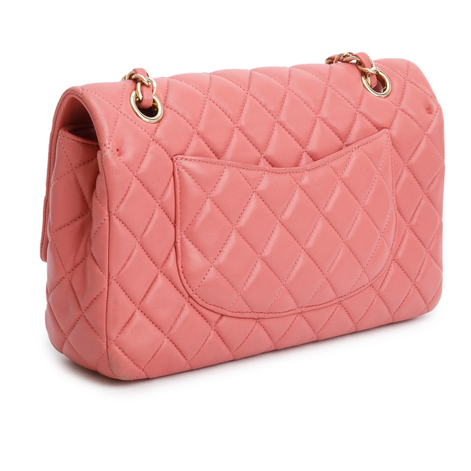 Chanel Pink Lambskin Quilted Valentine Charms Medium Single Flap w/ Authenticity Card - Image 6